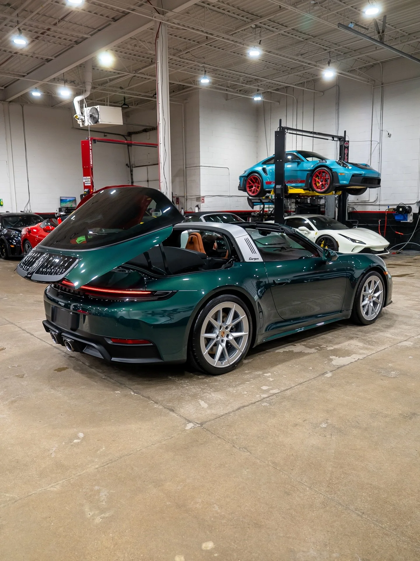 On today&rsquo;s episode of &ldquo;How to Spec a Targa&rdquo;.. 🔥 Can&rsquo;t get enough of this Porsche PTS Jet Green Metallic. Now it&rsquo;s popping even more thanks to a full suit of ultra-gloss paint protection film and ceramic coating over top