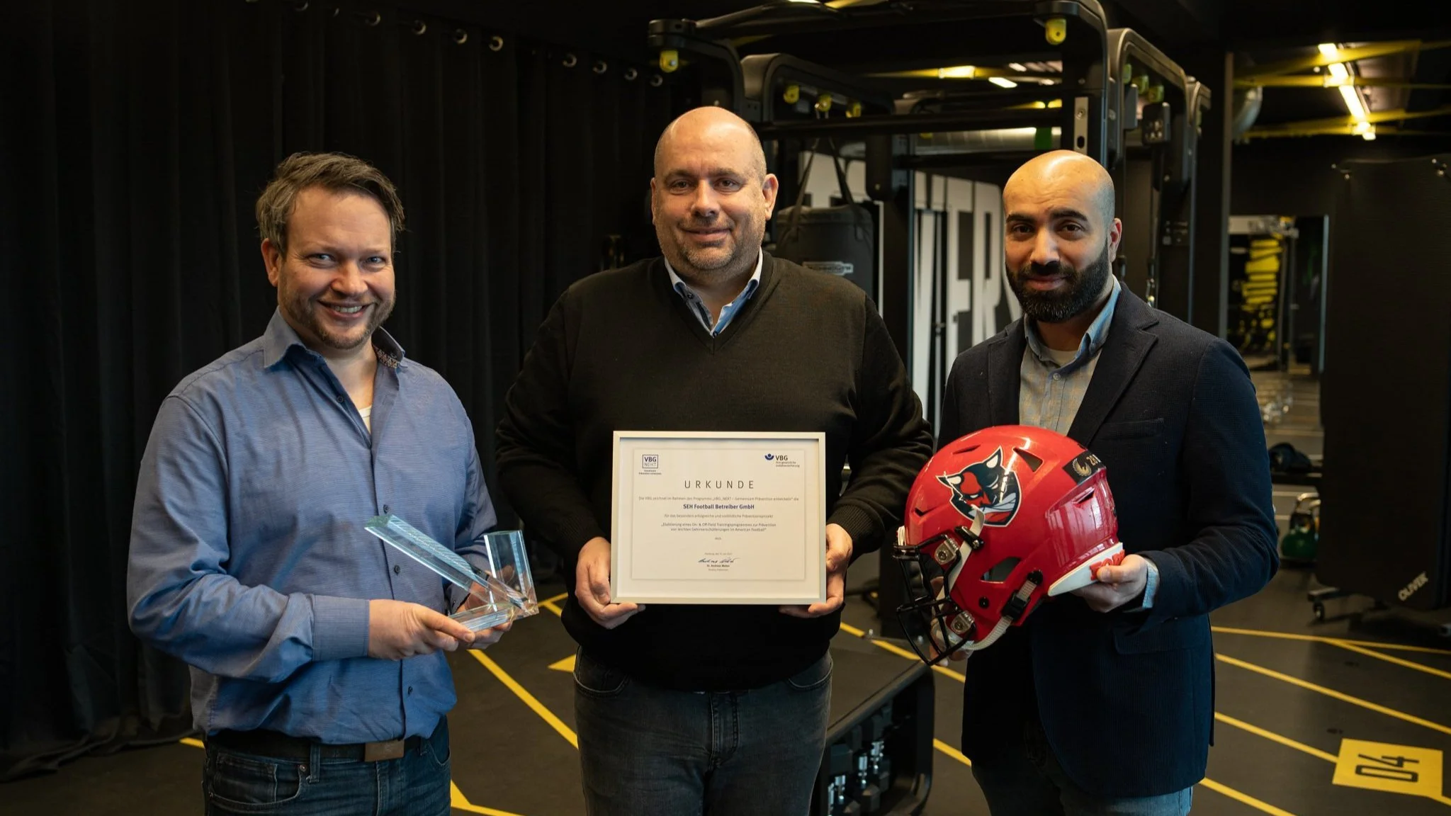 Hamburg Sea Devils und Physiotherapeuten-Team erhalten VBG_NEXT-Arbeitsschutzpreis 2022
