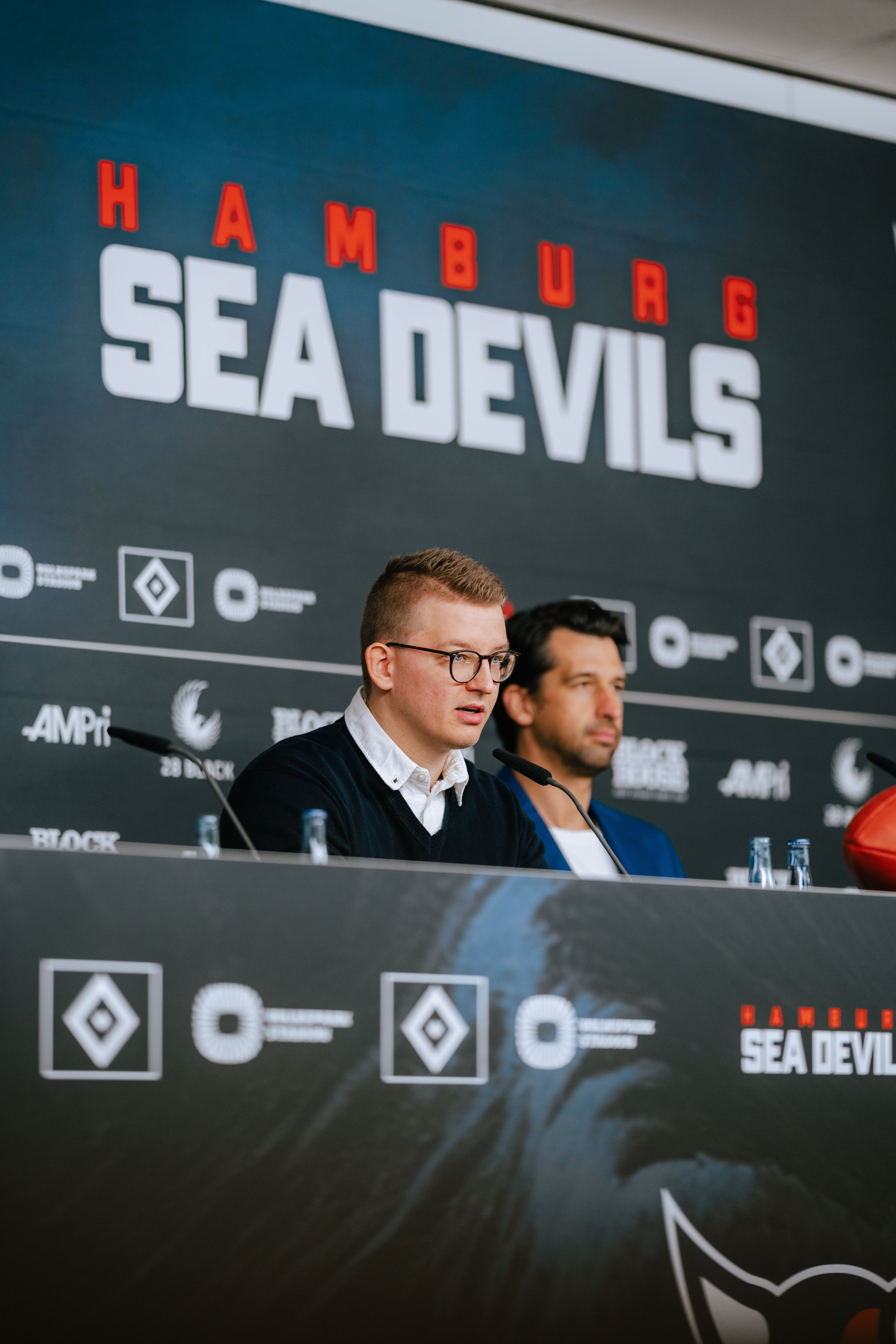  Hamburg Sea Devils Pressekonferenz 28.03.23 © Jonas Wicker 