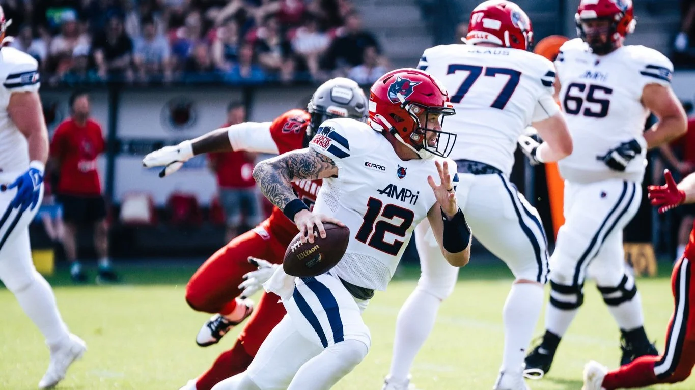 Hamburg Sea Devils gewinnen bei Cologne Centurions souverän mit 34:17! Preston Haire: „Darauf lässt sich aufbauen!“