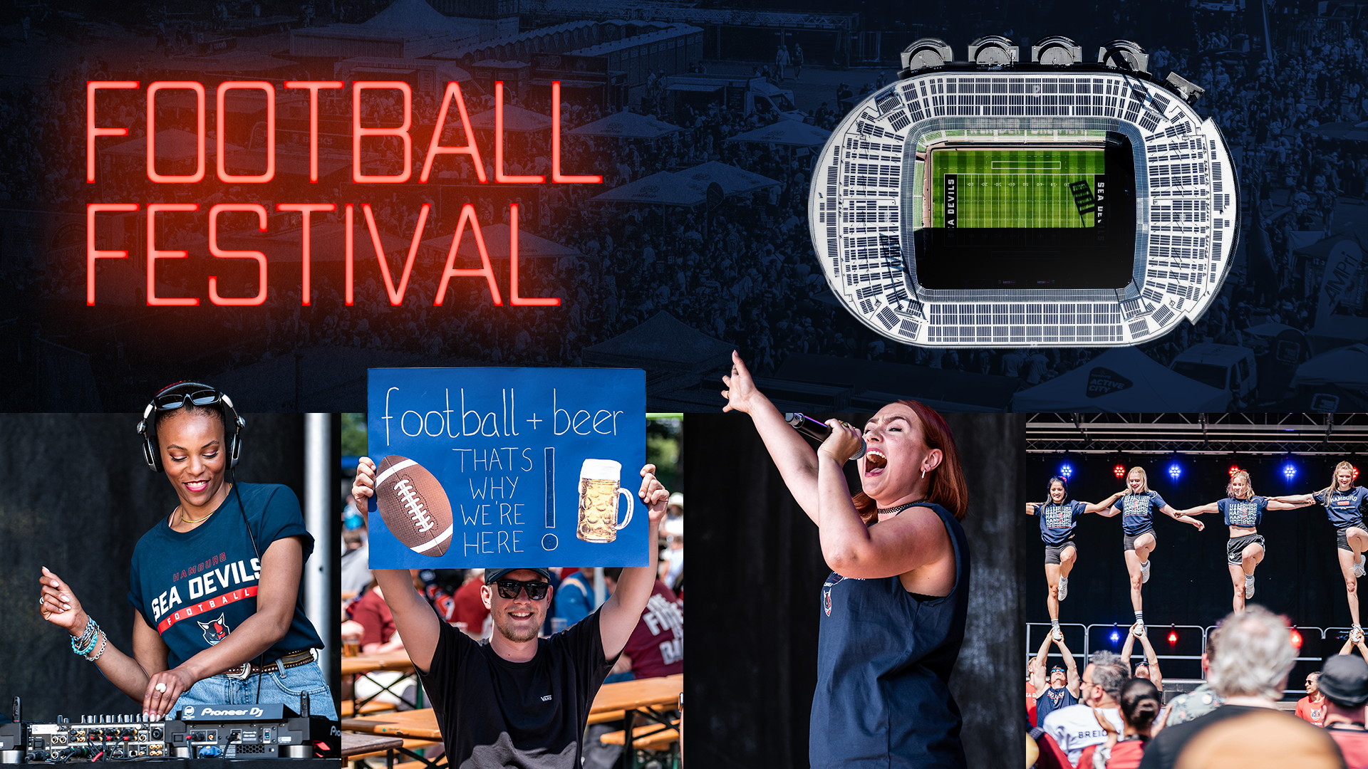 Die Hamburg Sea Devils Live im wohninvest Weserstadion in Bremen mit unvergesslichem Football-Festival