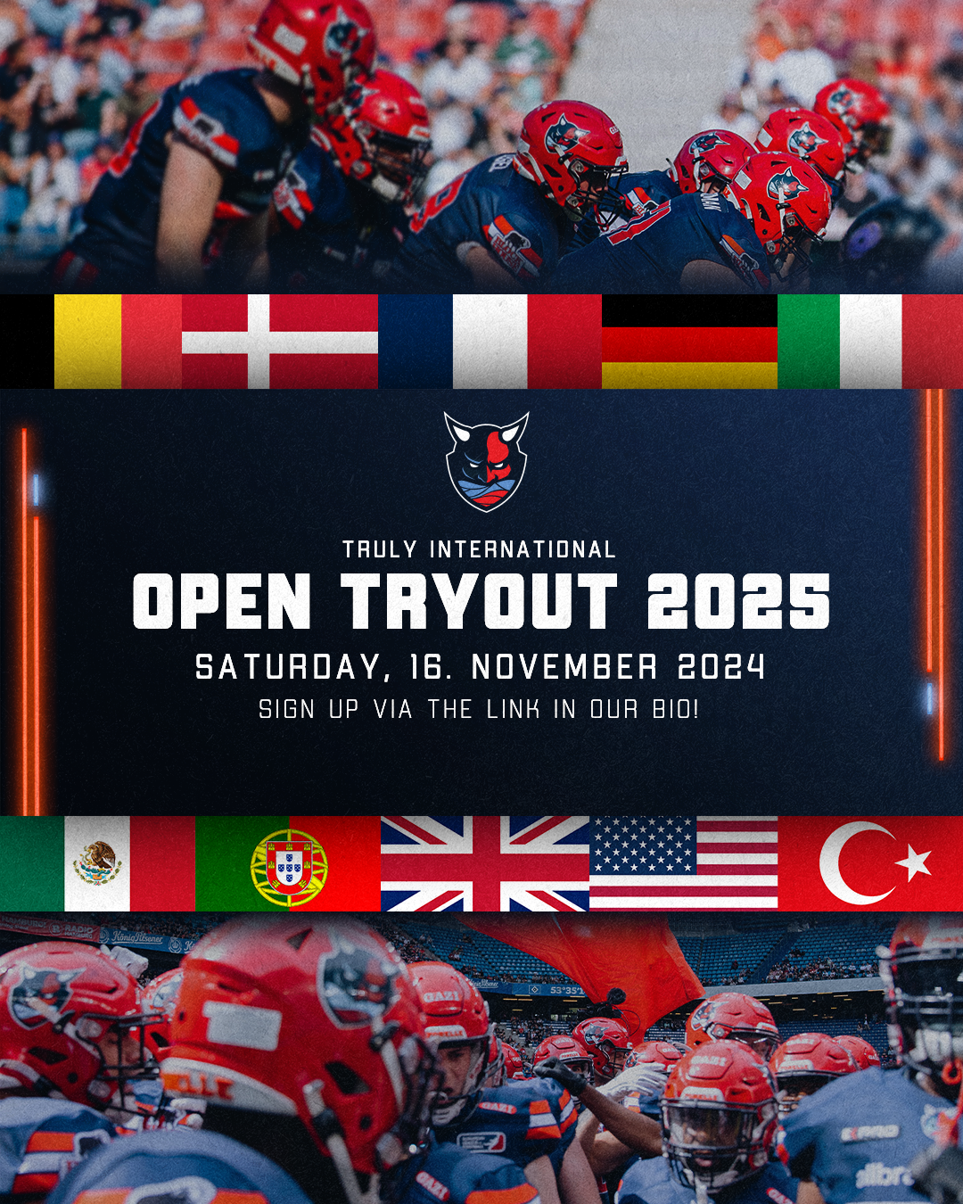 Hamburg Sea Devils Open Tryout wird internationales Event – Bereits Anmeldungen aus zehn verschiedenen Ländern!