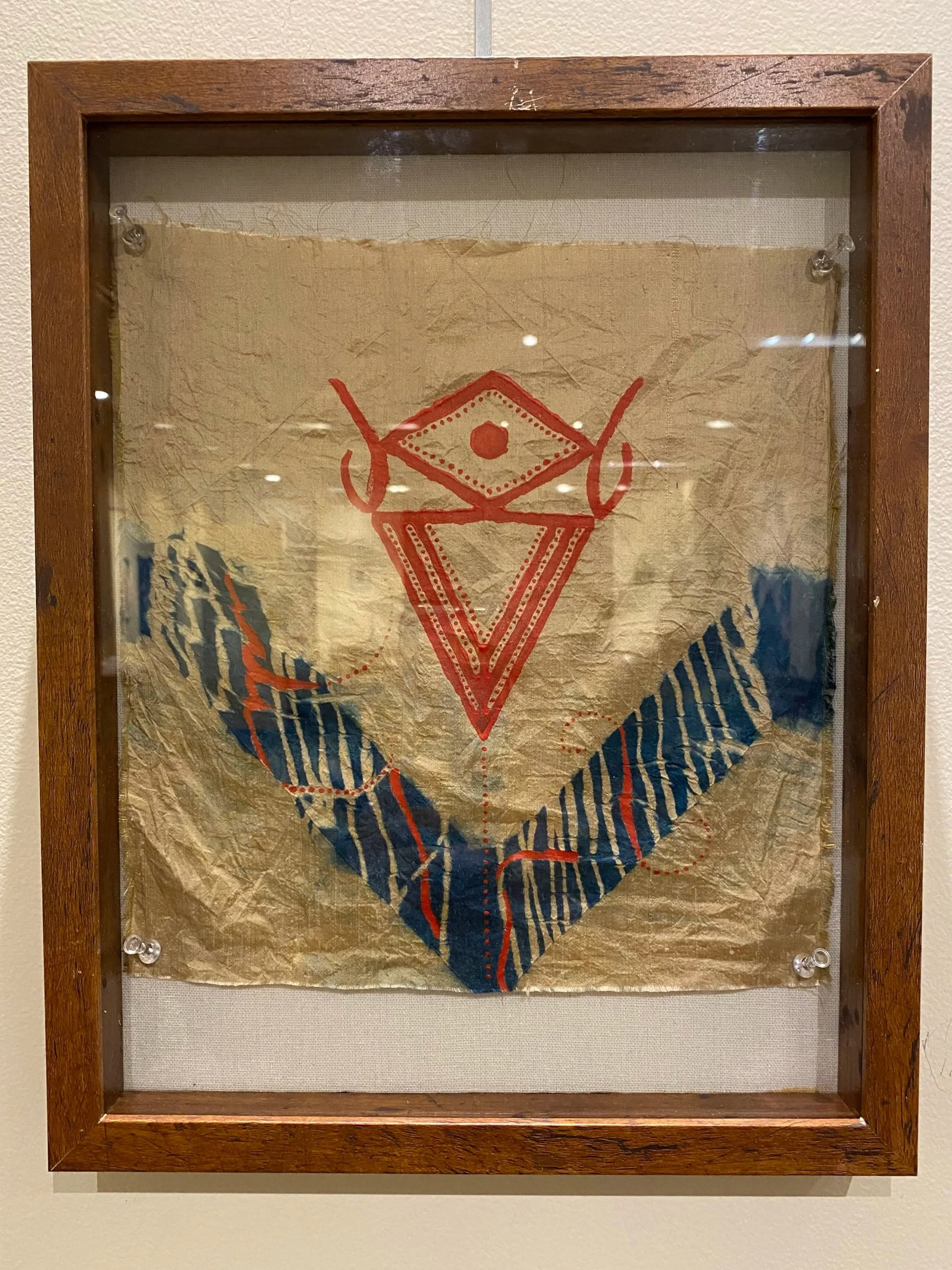 sunrise on water, acrylic on textile, 2018, 10x10in