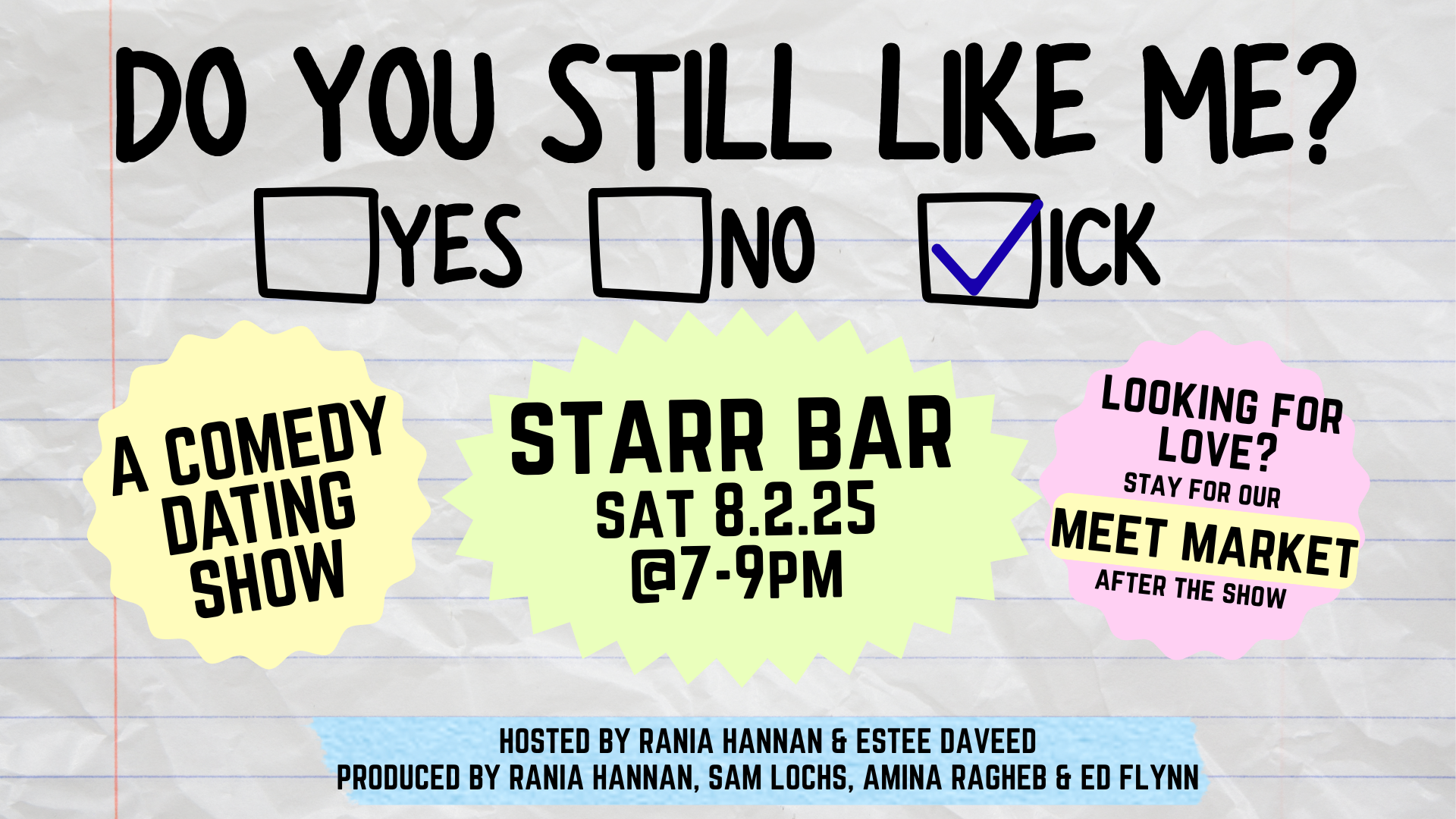 Do you still like me? A Comedy Dating game