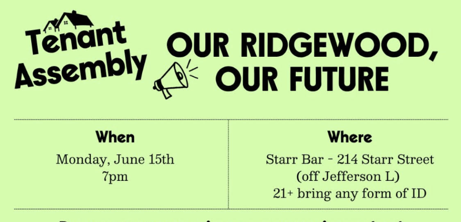 NUESTRO RIDGEWOOD, NUESTRO FUTURO
