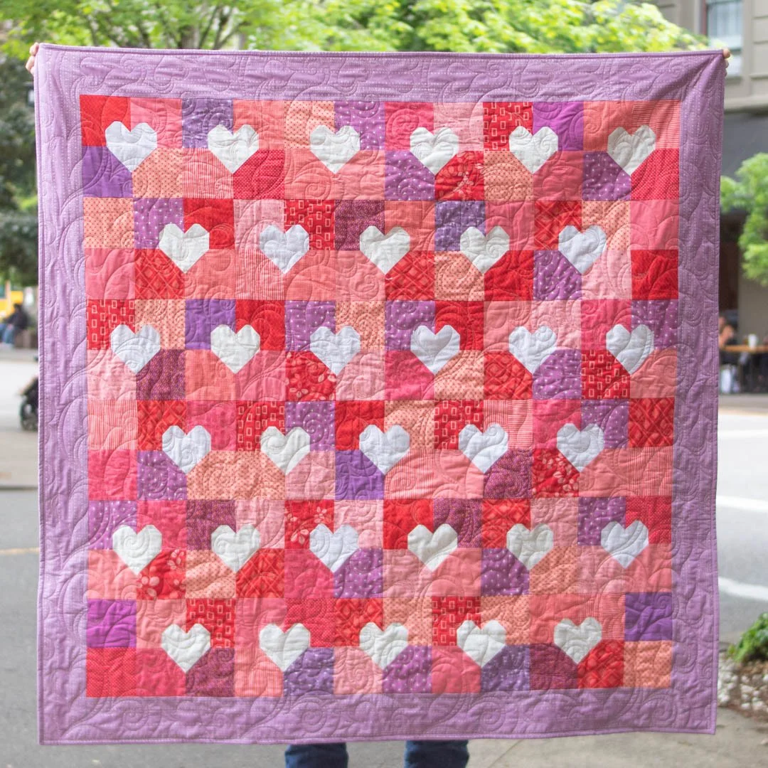 Patchwork Hearts Quilt: The UFO Trunk Show One