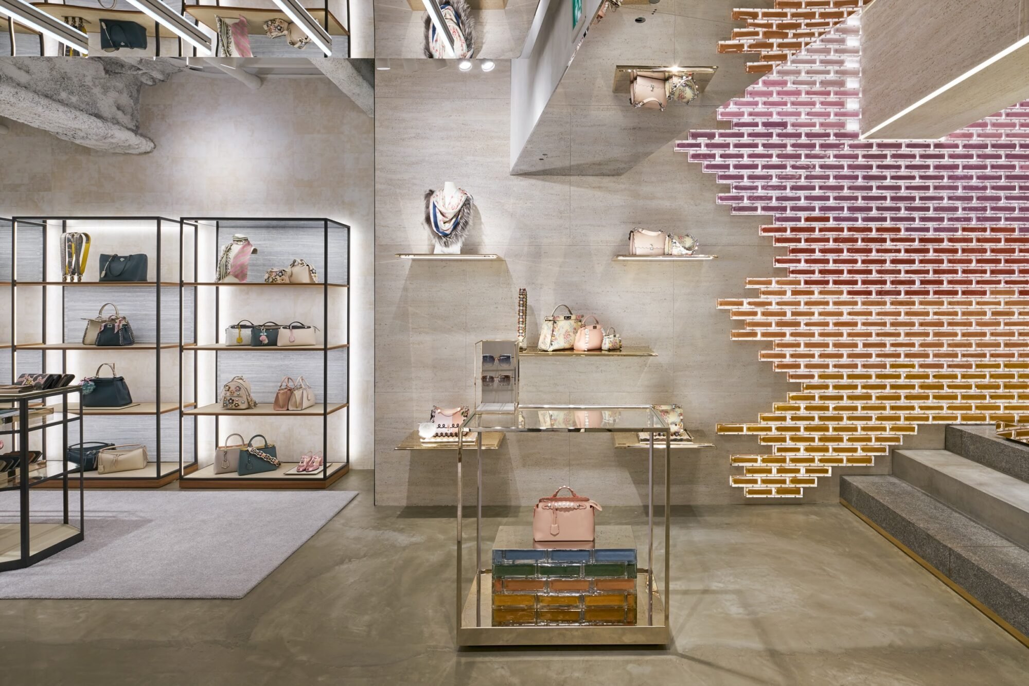 Fendi Store in Tokyo: steel and glass construction made by seele