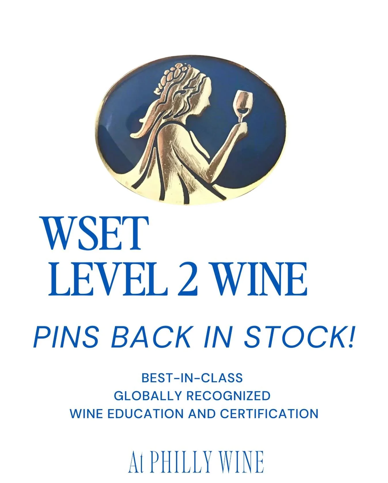 Your WSET Level 2 Wine Certification is recognized globally. Pins back in stock at PhillyWine. Contact us.
.
#phillywine #vinology #wsetlevel2 #winelovers #winegeeks #winenerds #winestudent #wset #phillywinescene #winecertiification
