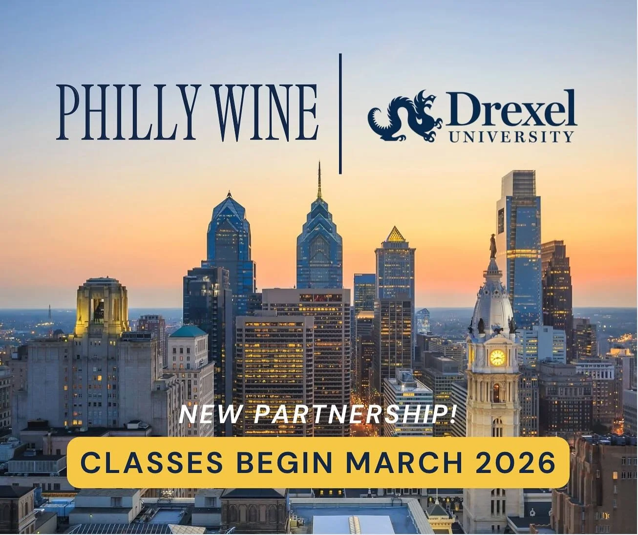 One more major announcement for 2025&hellip;
📣
We&rsquo;re so happy to celebrate our new partnership with Drexel University! Classes start on Feb 21, 2026. Link is in our tree 🌳 ➡️
.
#phillywine #phillywinescene #phillywineschool #wineclasses #wine