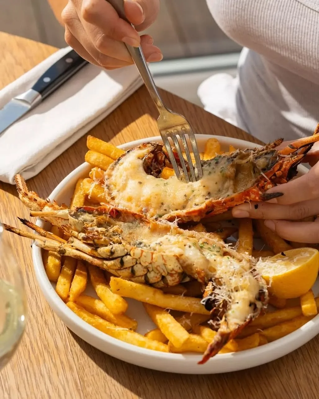 Fresh WA lobster, split and loaded with that rich, creamy Thermidor&hellip; golden, cheesy, a little messy in the best way.

Served with crispy fries and a squeeze of lemon on the side. Available on our Large Plates, Wednesday - Sunday from 12pm.