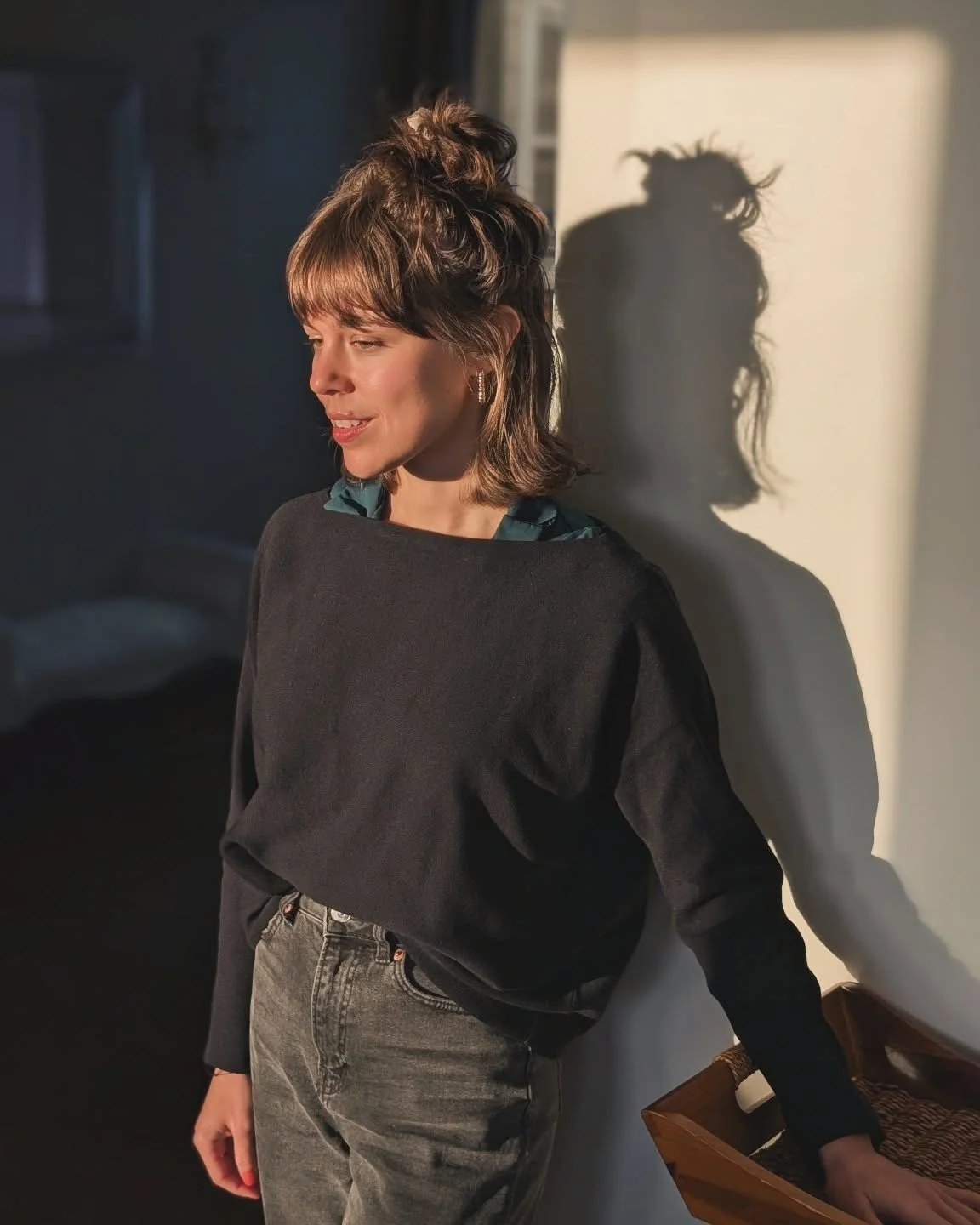 I really like this picture of myself.  It makes me feel like a soft painting. I've been piecing together the shape of a life from fragments, from pulse, from things that don&rsquo;t make sense until much later. I find myself in the things I'm making.