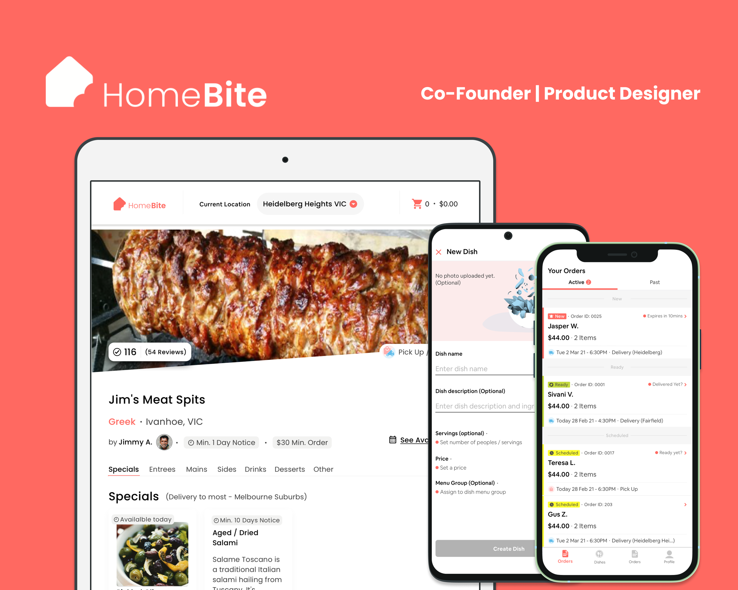 The online order management tool helping home chefs manage their business and better serve their customers.