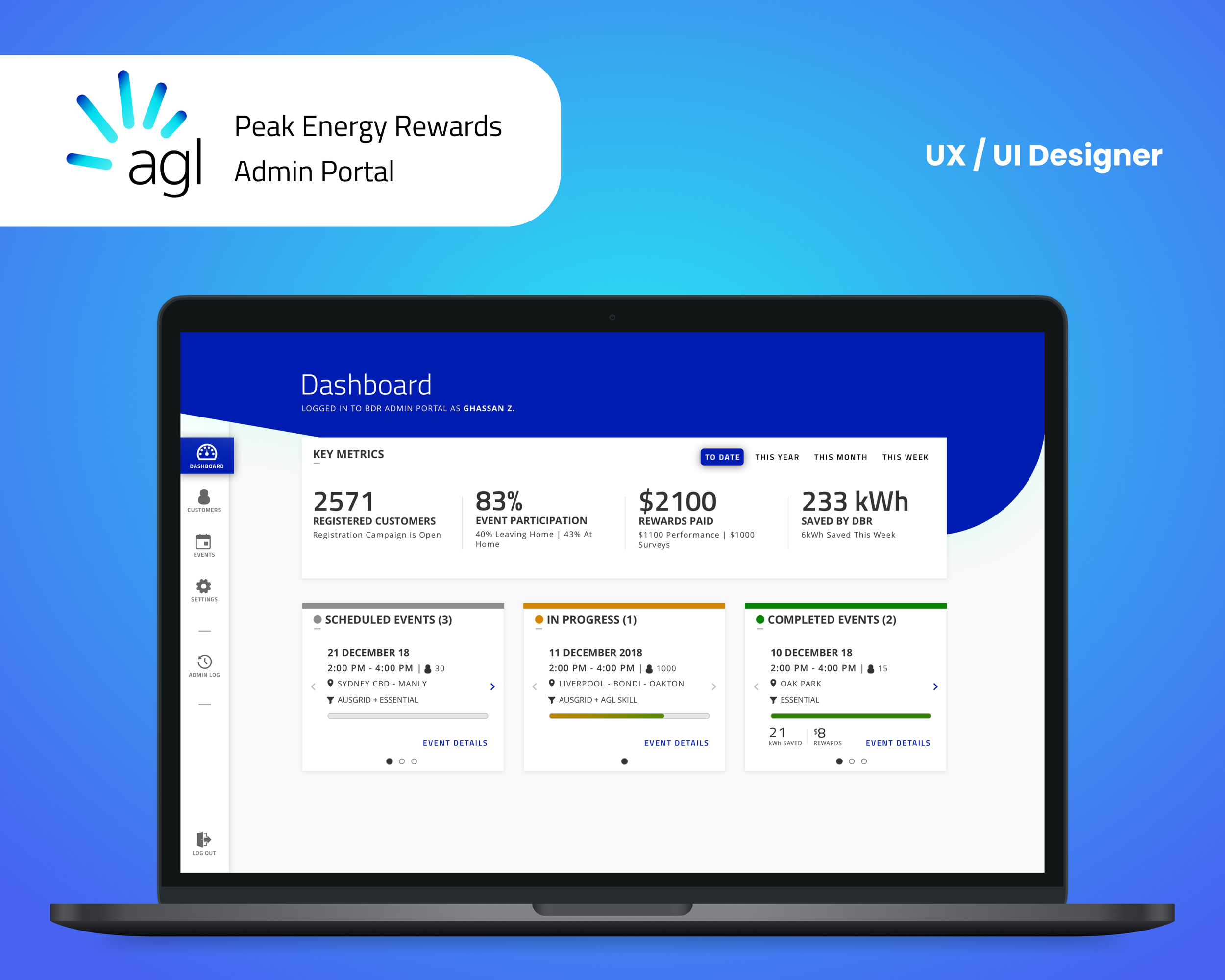 Creating / managing events.

The summer program rewarding & helping customers save on their electricity bill while reducing the load on the grid.