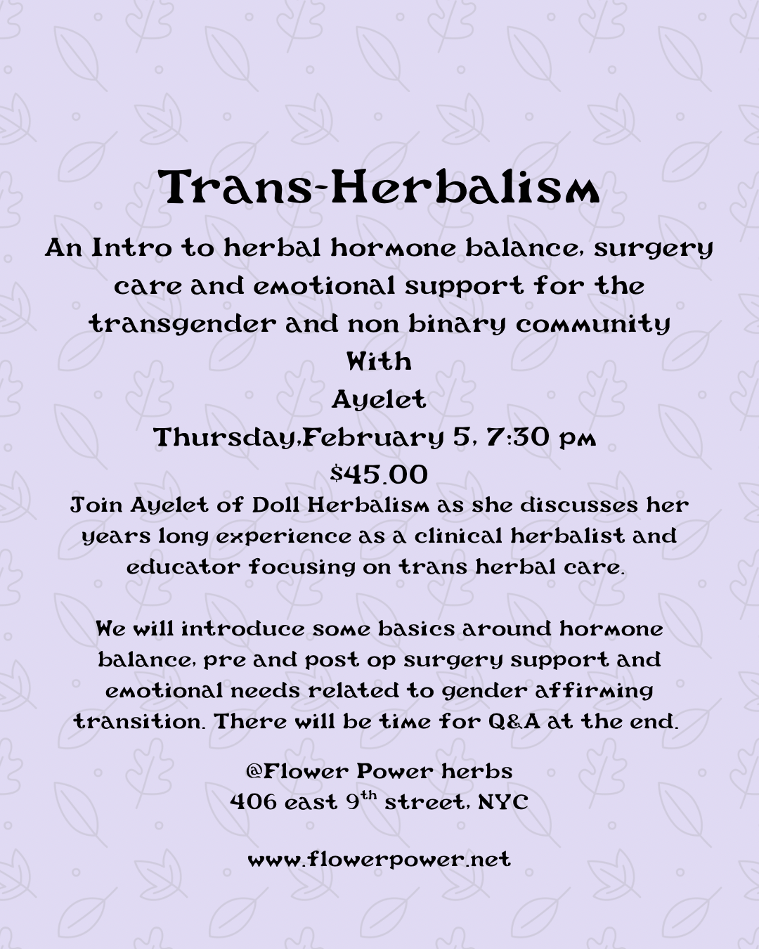 Trans-Herbalism with Ayelet