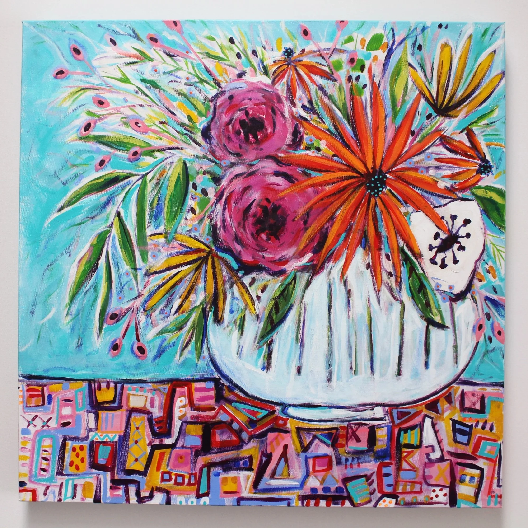 Just Go With It - 24"x24" - Acrylic on Canvas- SOLD