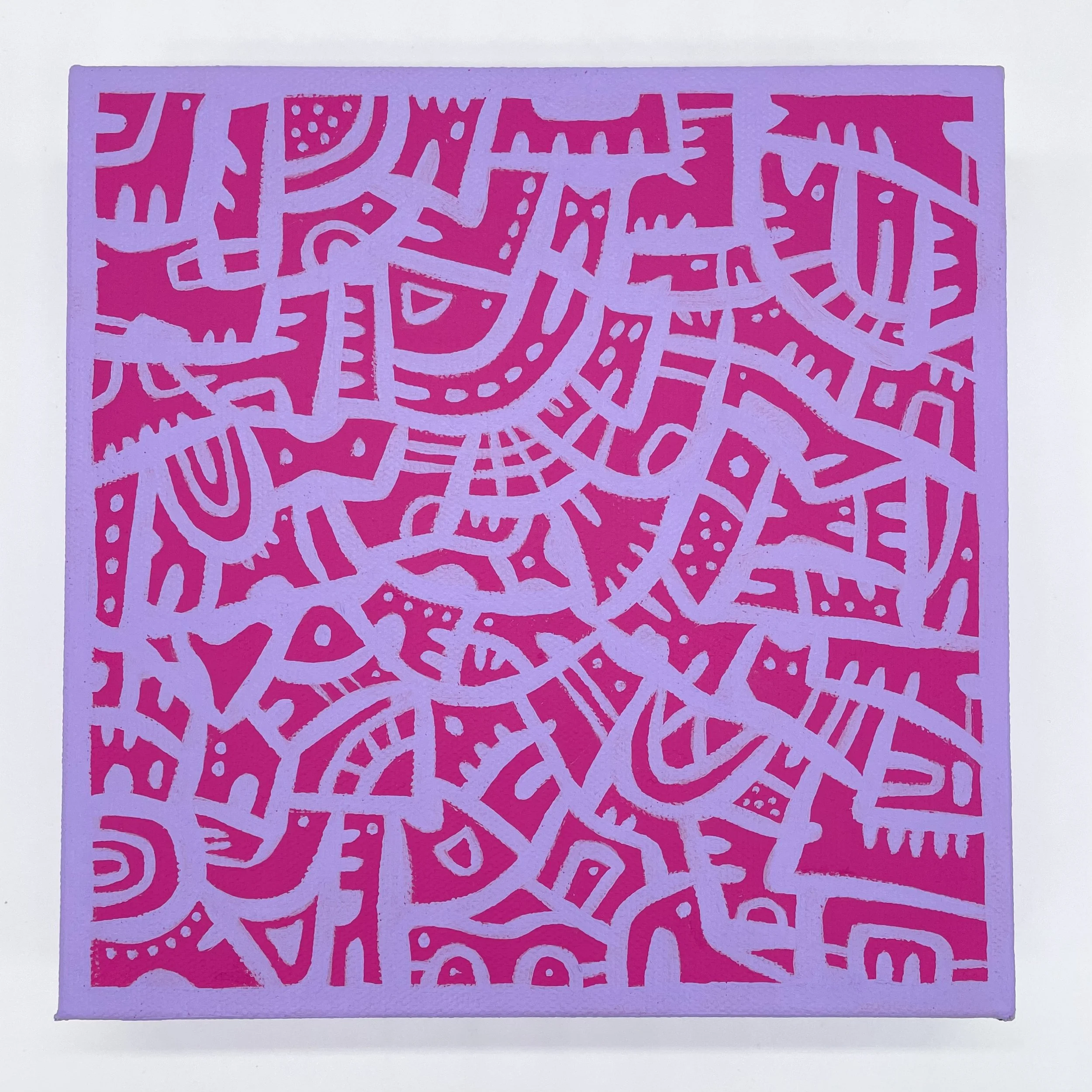 Bits and Pieces: Sugar Plum - 8"x8" - Acrylic on Canvas- SOLD