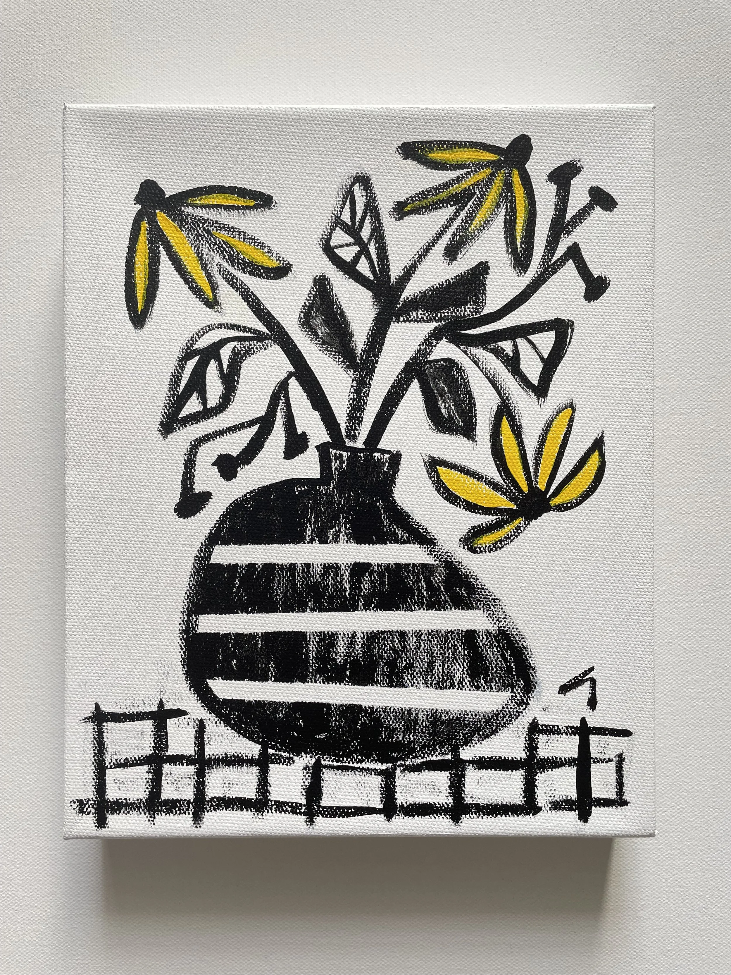 Buzzed - 10" x 8" - Acrylic on Canvas - SOLD