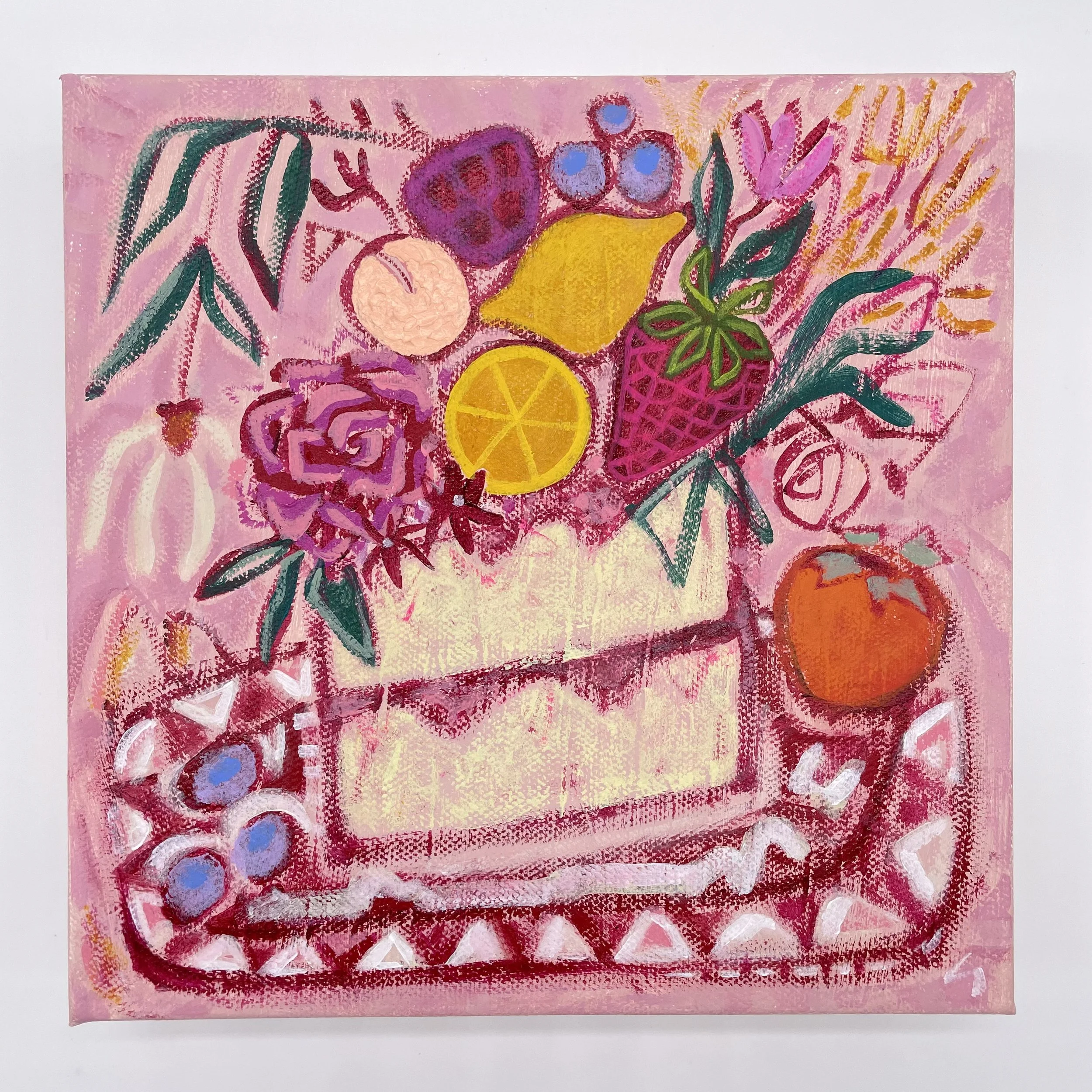 Sarah - 8" x 8" - Acrylic on Canvas- SOLD