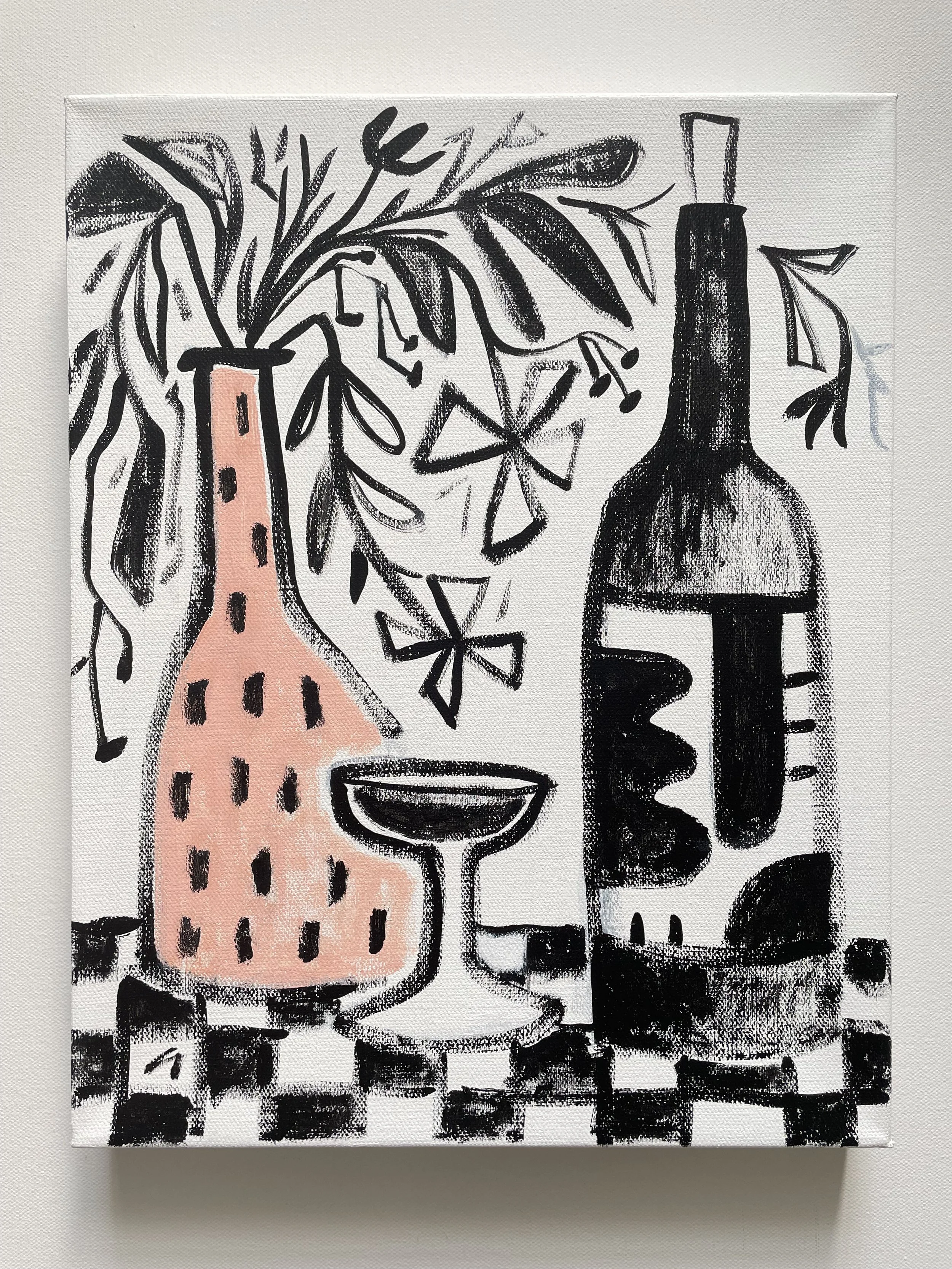 Checking Out - 14" x 11" - Acrylic on Canvas - SOLD