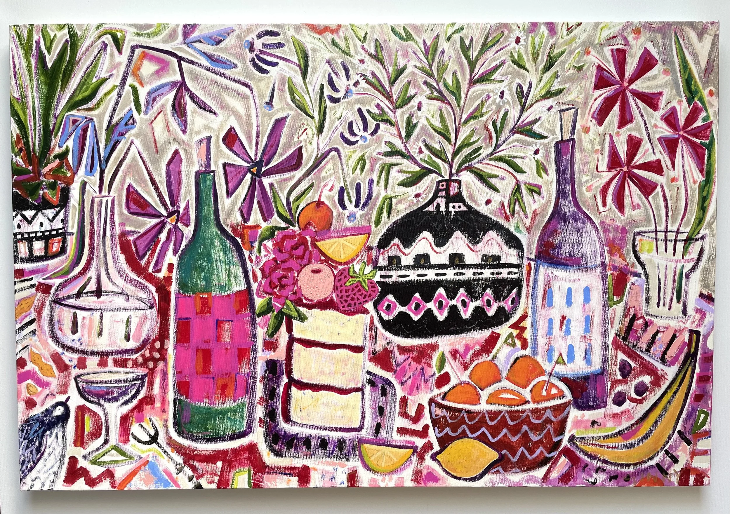 Check Please - 24"x 36" - Acrylic on Canvas- SOLD