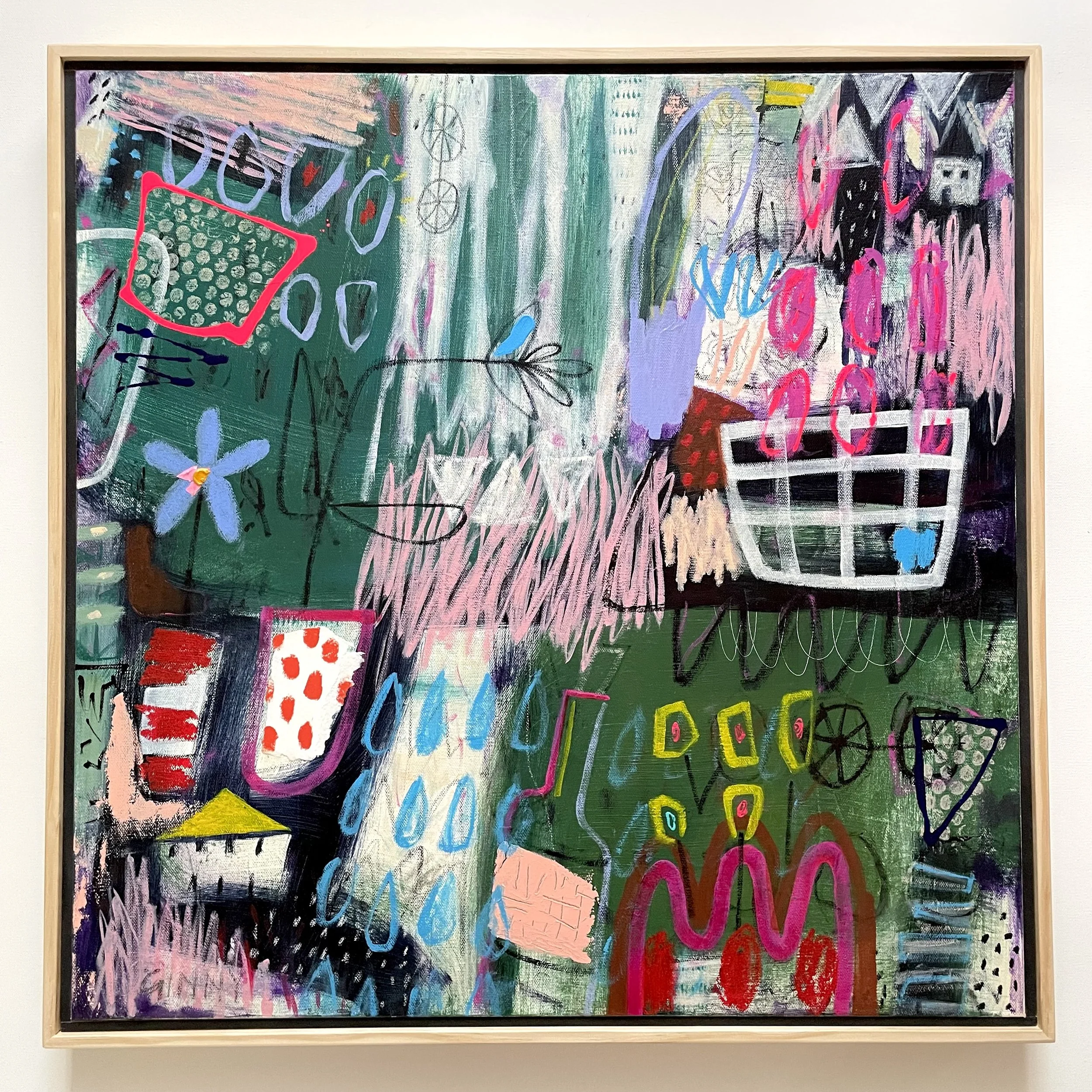 No Rain No Flowers - 24"x24" - Acrylic on Canvas