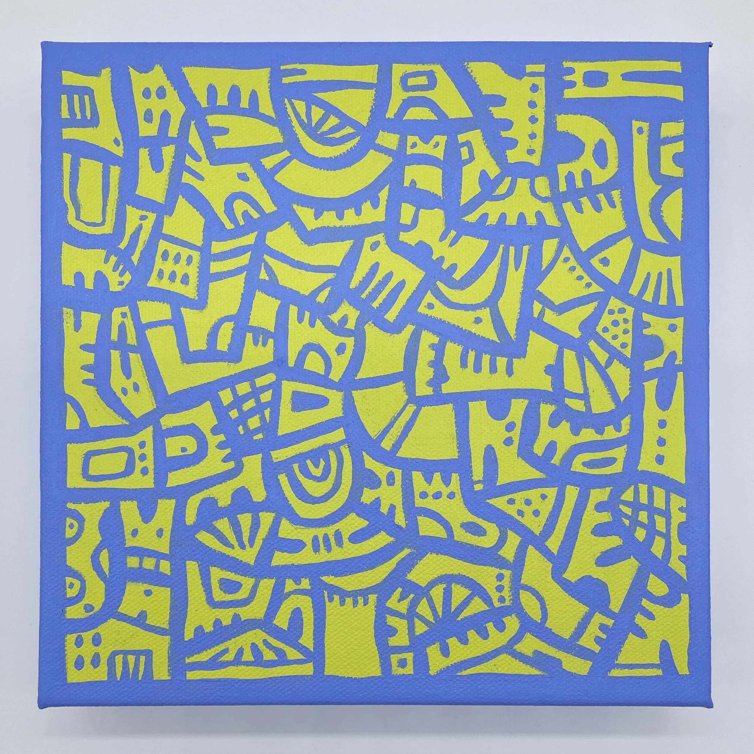 Bits and Pieces: Citrus Freeze - 8"x8" - Acrylic on Canvas- SOLD