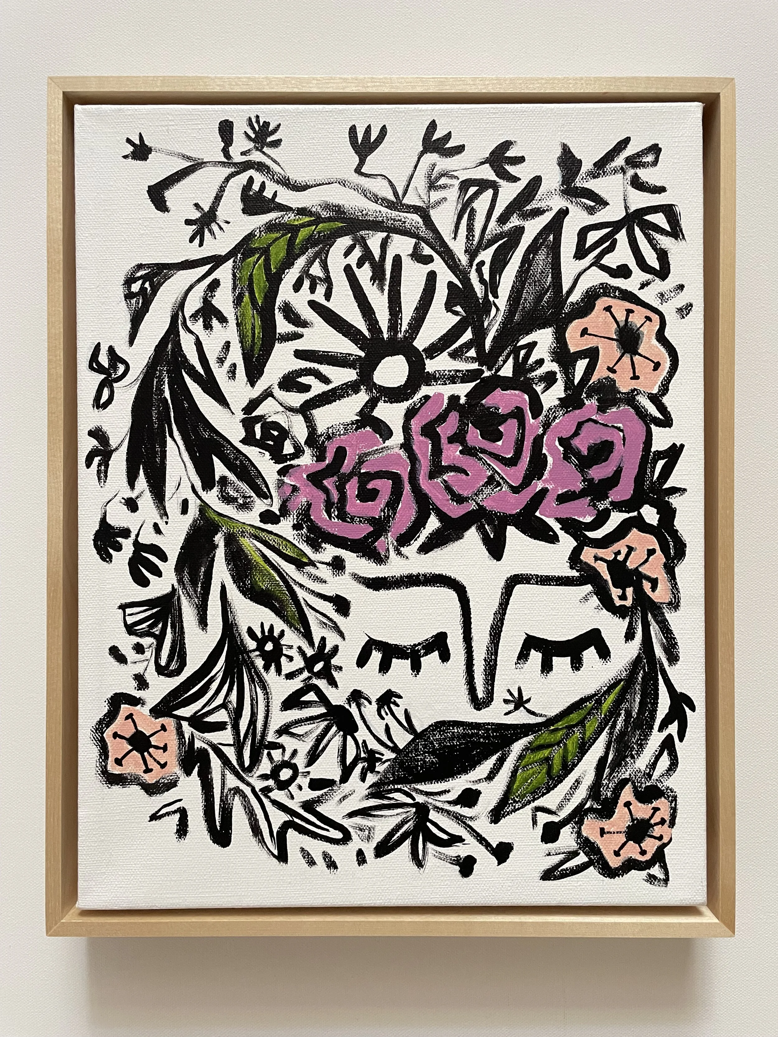 Garden Girl - 15" x 12" - Acrylic on Canvas - SOLD