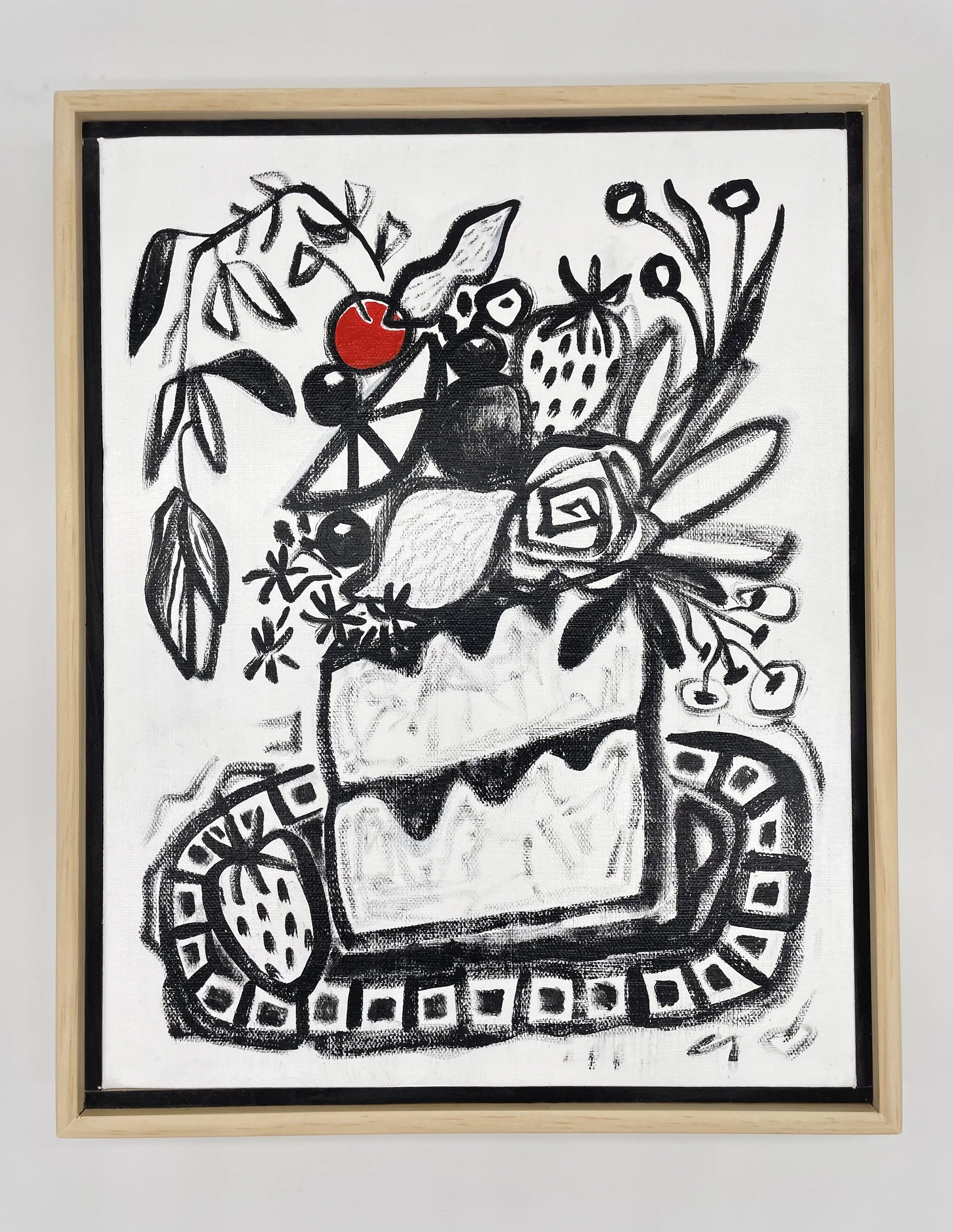 The Cherry on Top - 15" x 12" - Acrylic on Canvas- SOLD