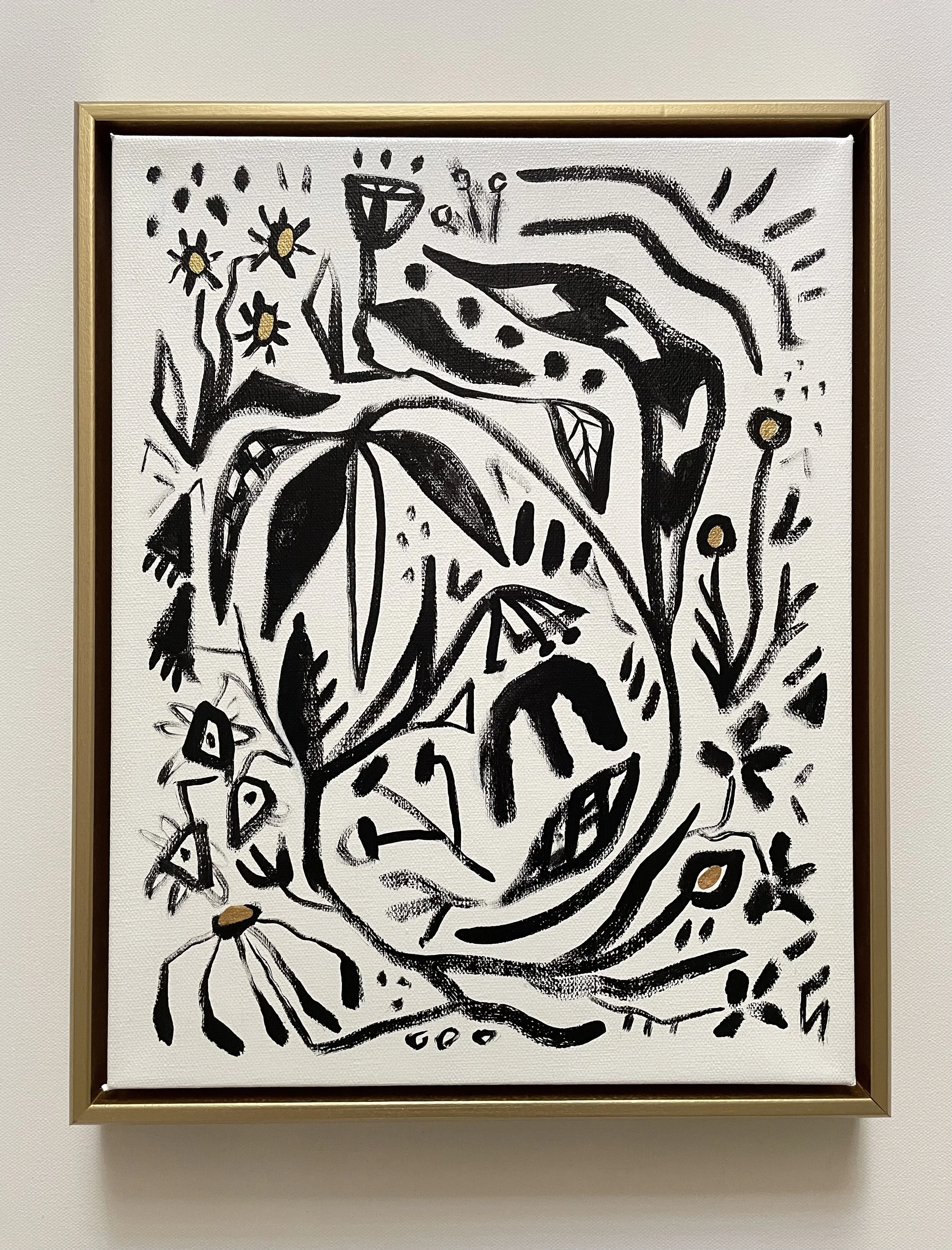 Nightshades with Gold - 15" x 12" - Acrylic on Canvas - SOLD