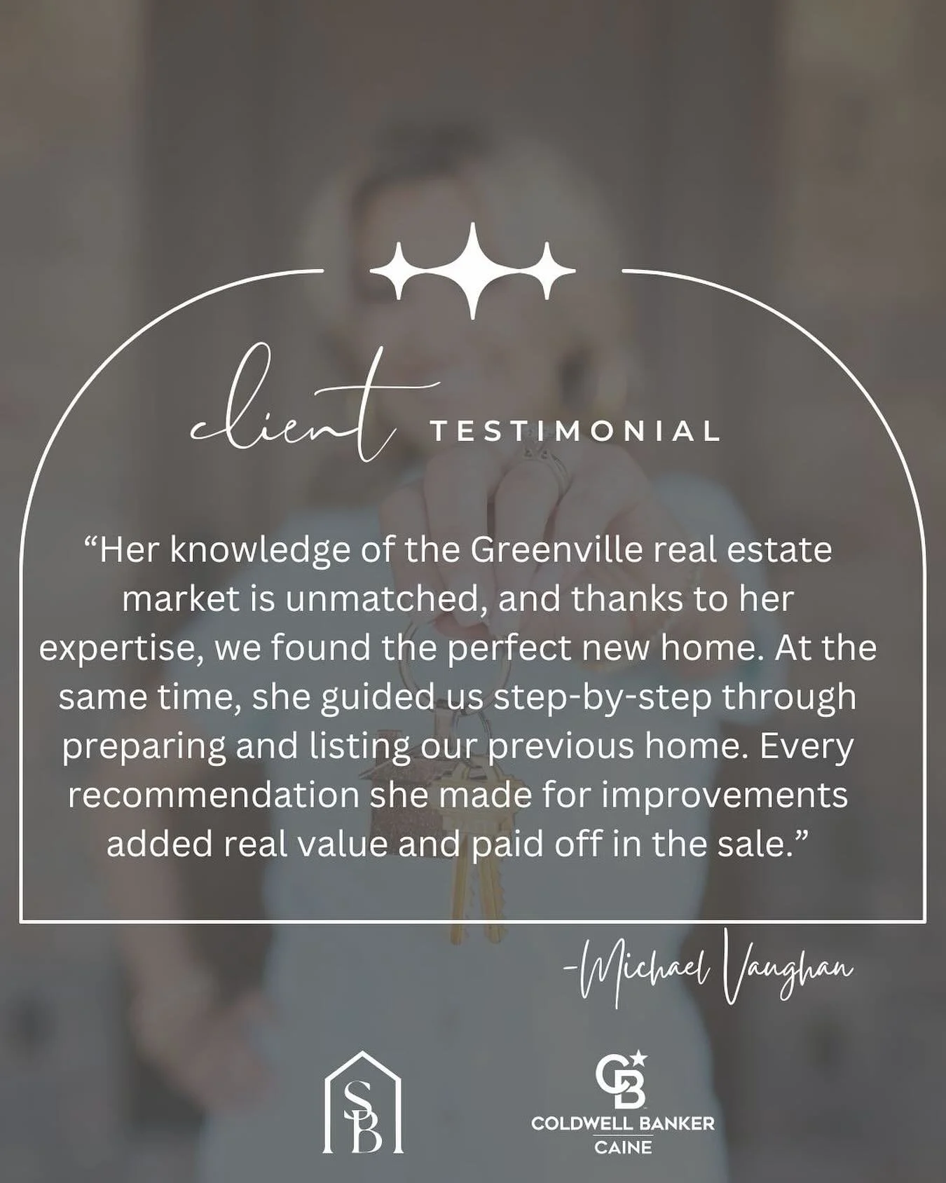 Client Testimonial
 ⭐️⭐️⭐️⭐️⭐️

You Deserve the Best in Real Estate! 

#ClientTestimonial
#SoldonStephanie⁠
#YouDeservetheBestinRealEstate⁠
#CBCaine⁠
#GreenvilleSCRealtor⁠
#ILoveWhatIDo⁠
www.SoldonStephanie.com⁠
280+ 5-Star Reviews 🔗in BIO