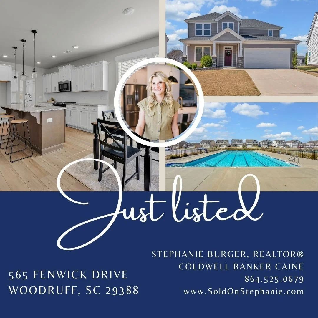 Just Listed!! 🌟 
📍 565 Fenwick Drive in Woodruff, SC 

Space, comfort, and a lifestyle to match! 

Welcome to Anderson Grant in Woodruff.
This nearly new Middleton floor plan offers 4 bedrooms, 3.5 baths, and a rare main-level owner&rsquo;s suite, 