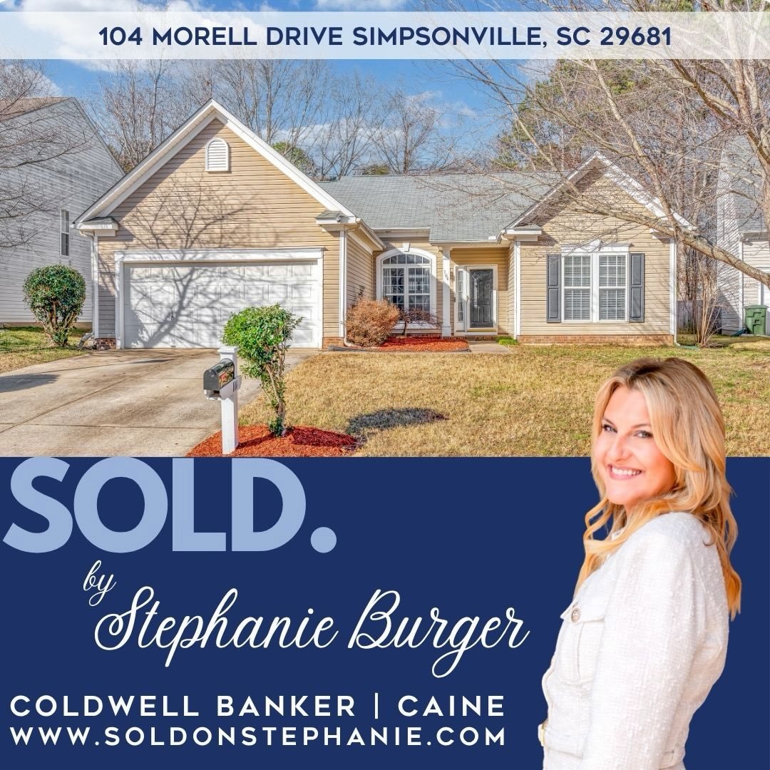 🌟 Just Sold! 

Congratulations to my clients on their closing today! 

Thank you for trusting me as your Realtor. 💙 

#SoldonStephanie⁠&nbsp;
#YouDeservetheBestinRealEstate⁠&nbsp;
#CBCaine⁠&nbsp;
#GreenvilleSCRealtor⁠&nbsp;
#ILoveWhatIDo⁠&nbsp;
www