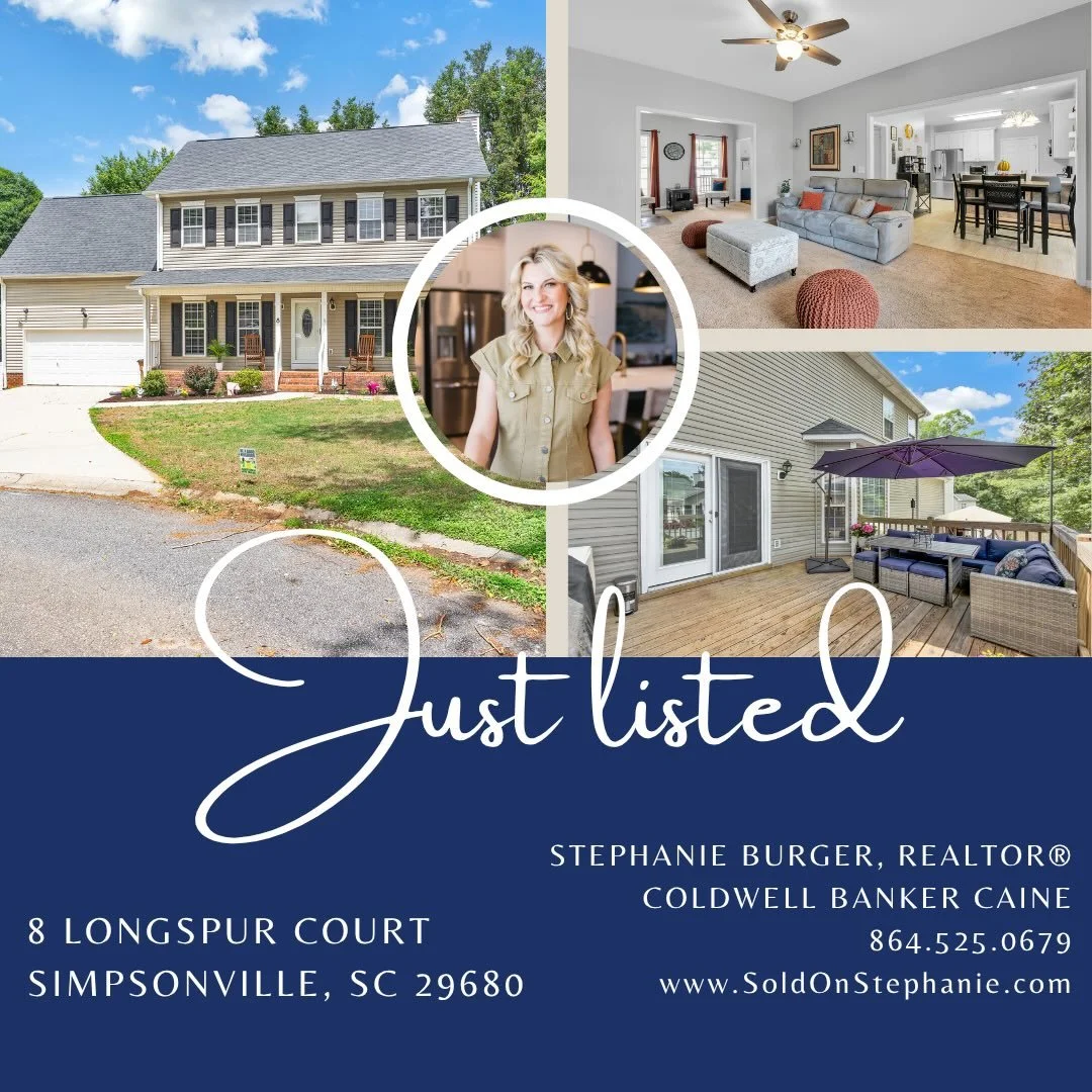 ✨ Just Listed in Simpsonville ✨

Tucked away on a quiet cul-de-sac in Long Creek Plantation, this beautifully maintained home offers inviting living spaces, natural light throughout, and thoughtful updates buyers will love. From the expanded deck and