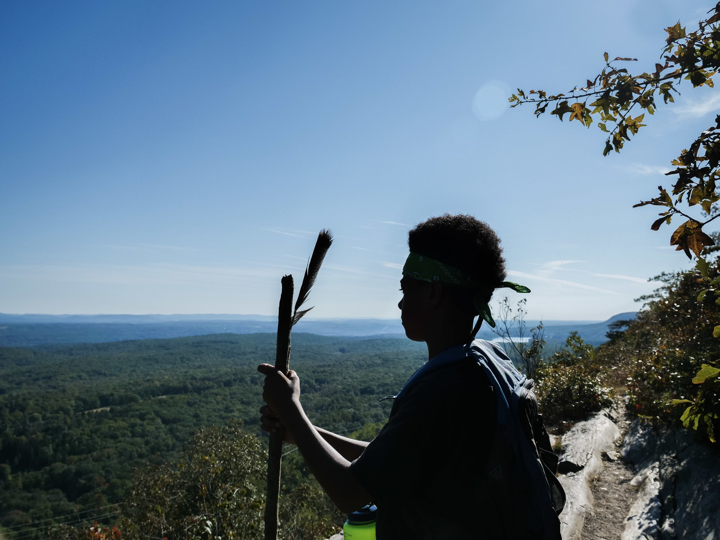First time hiker embraces his connection to the natives who once lived in the Delaware Water Gap.jpg
