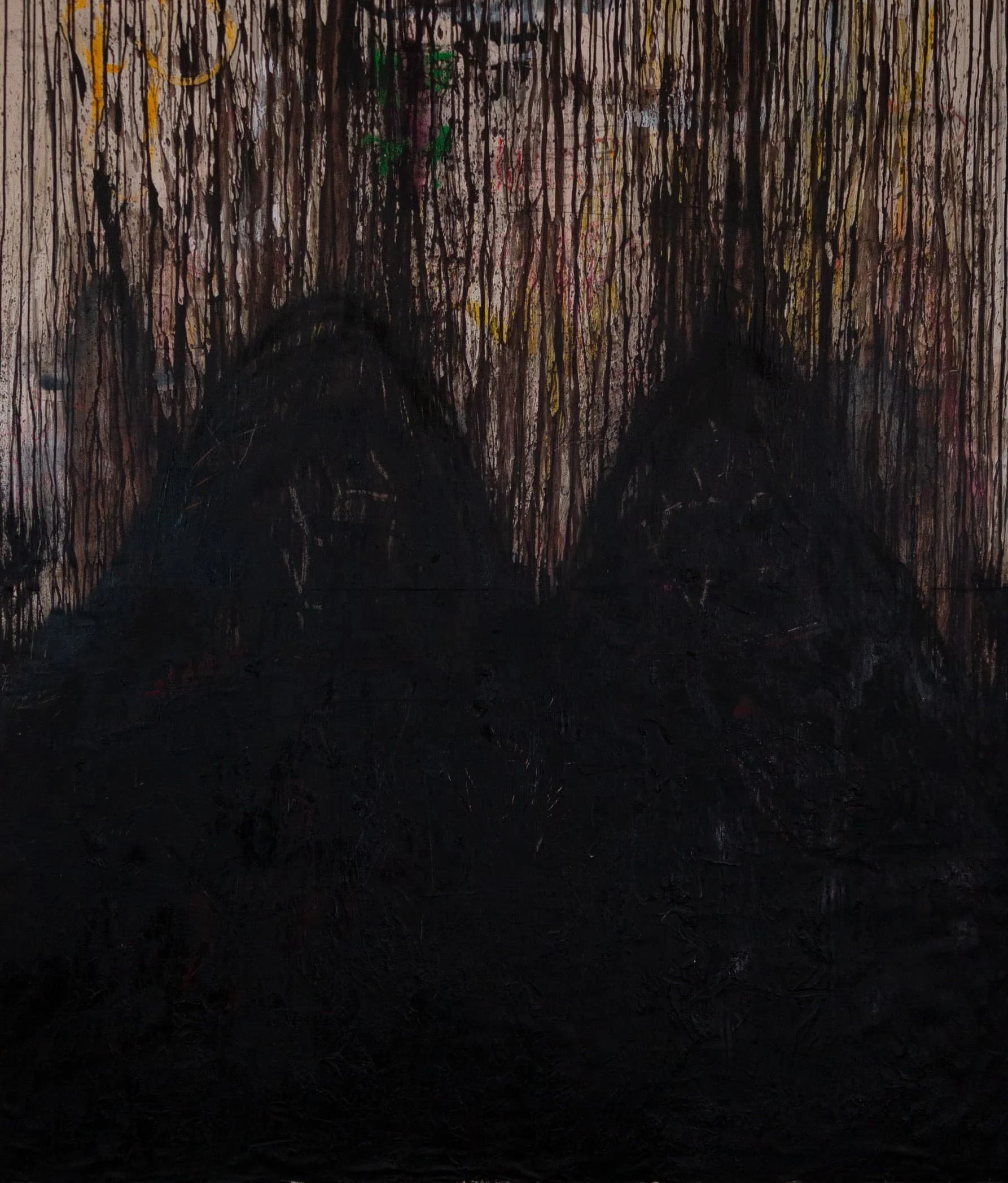 CAMINO TORTUOSO, 74x83 inches, oil, spray and acrylic on canvas, 2011