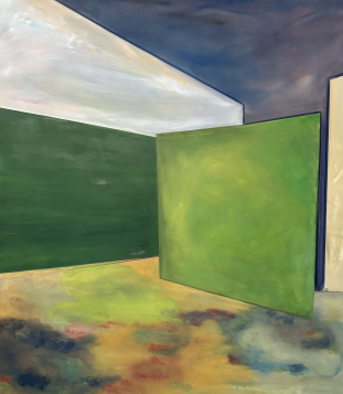 THRIVING FROM THE INSIDE, 65x57", Oil on canvas, 2024