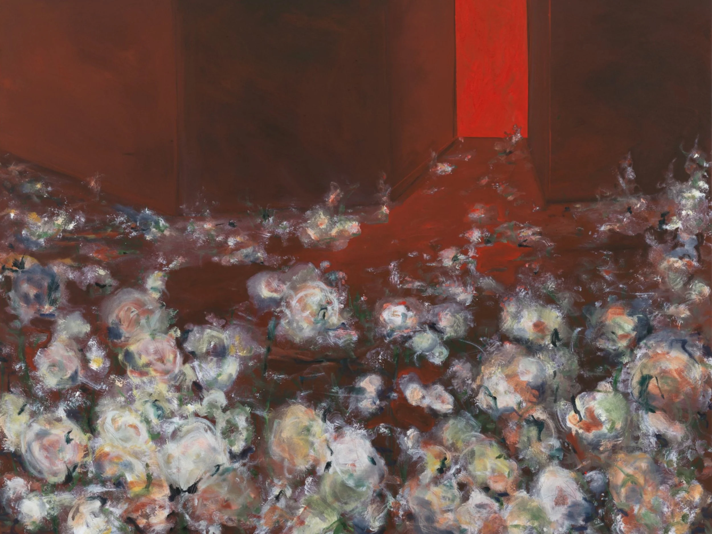 THE FIELD OF FLOWERS WAS INSIDE ME, 50x64 inches, Oil on canvas, 2024