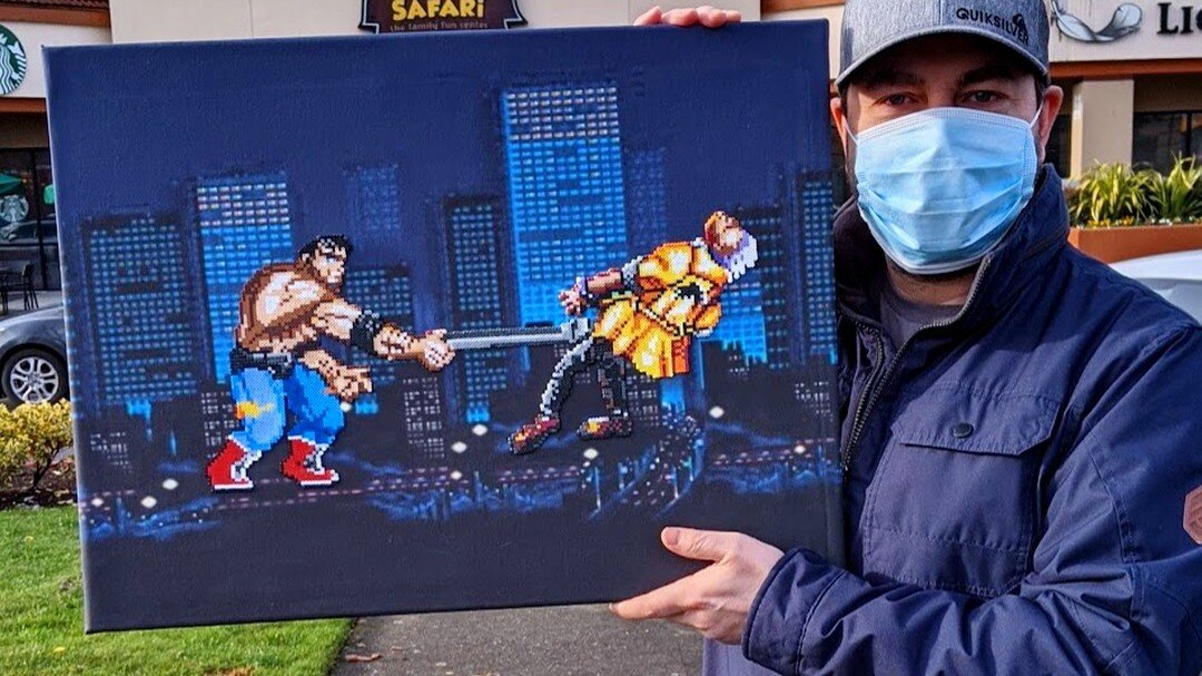 THUNDER TACKLE!!! Always glad to see another satisfied customer with a custom order!

(And totally NOT an excuse to replay Streets of Rage)

#streetsofrage #maxthunder #customorder #perlerart