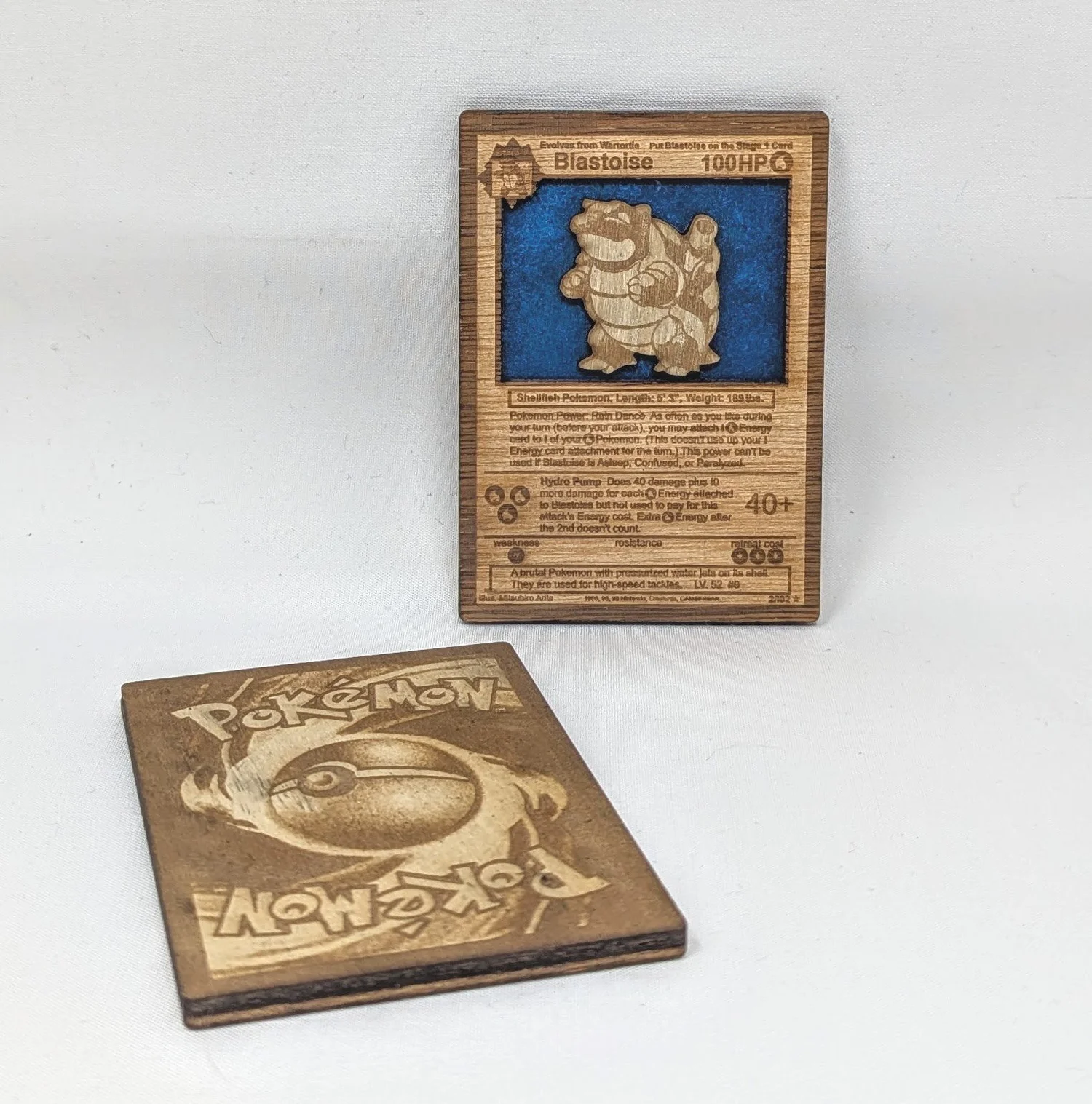 Pocket Monster Wooden Trading Cards  Lvl Up Designs