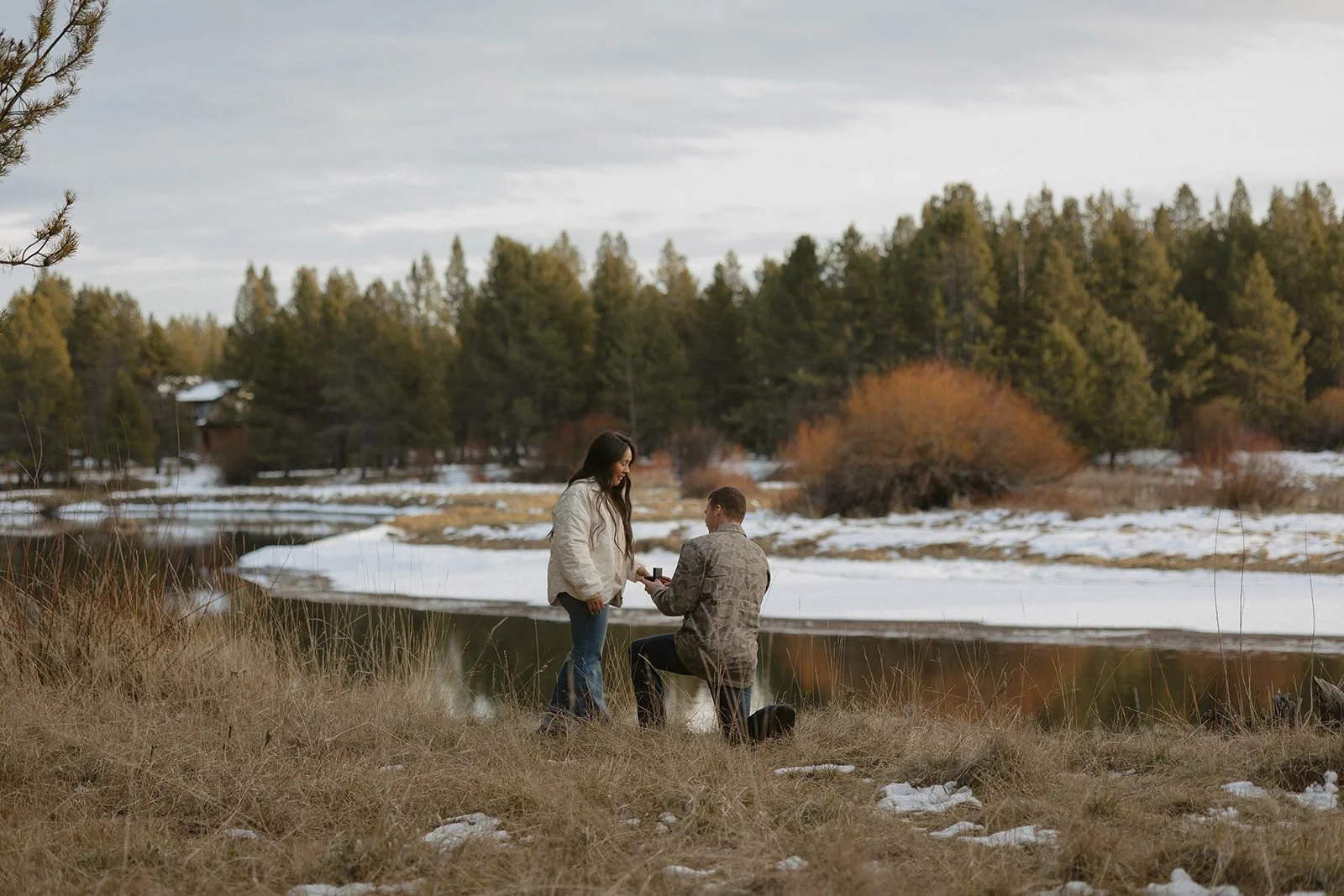 A Romantic Sunriver Proposal Along the Deschutes River | Conner &amp; Ella
