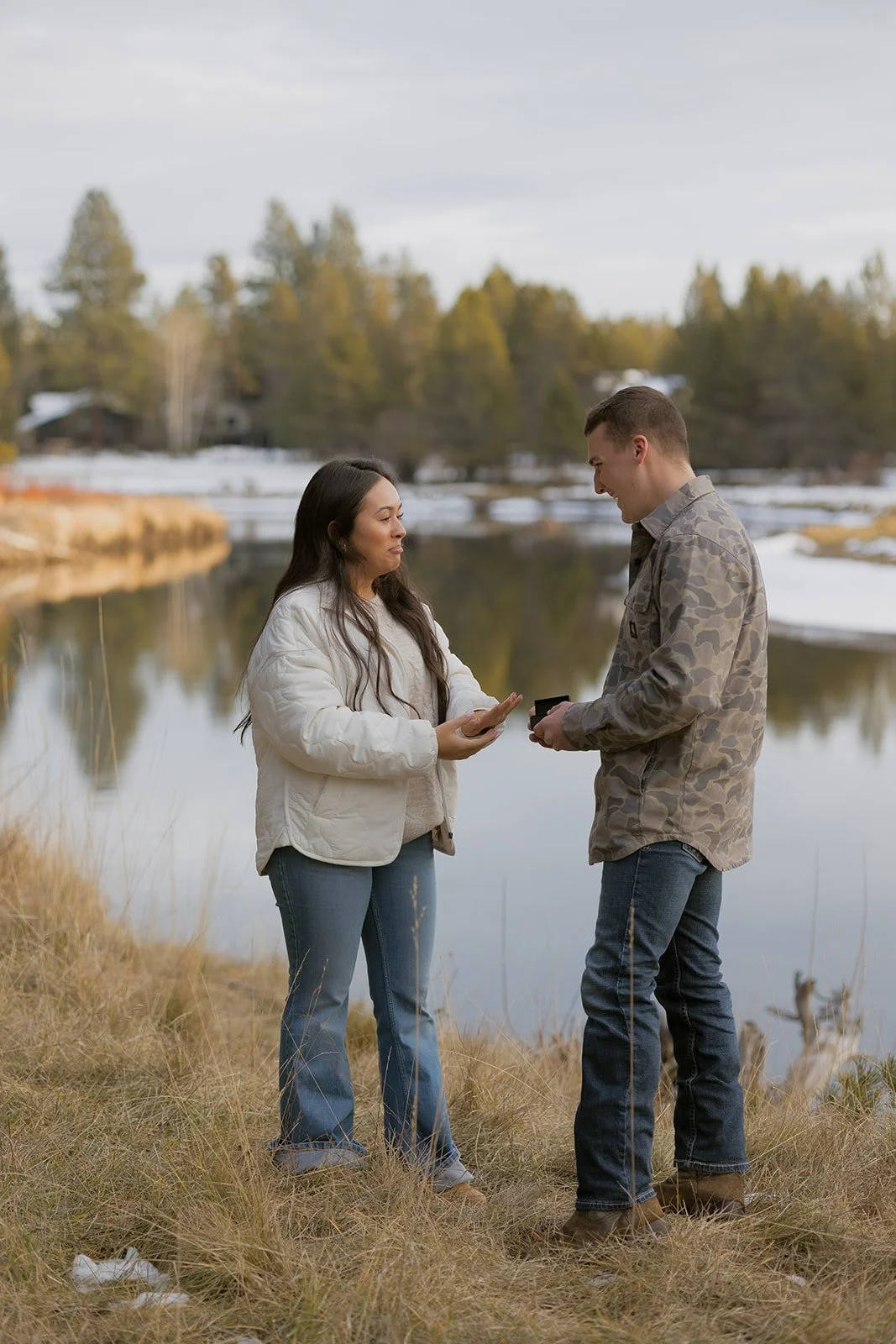 A Romantic Sunriver Proposal Along the Deschutes River | Conner &amp; Ella