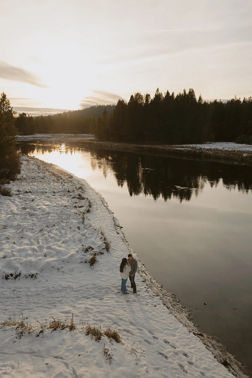 A Romantic Sunriver Proposal Along the Deschutes River | Conner &amp; Ella