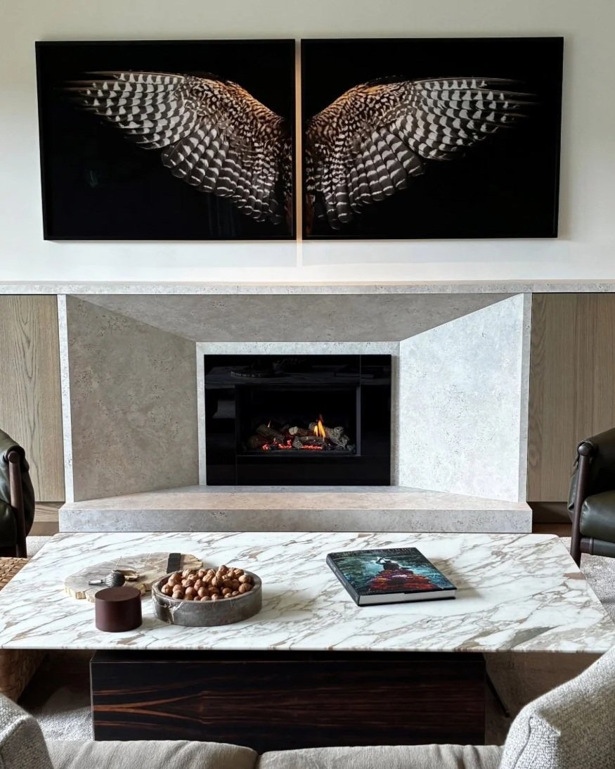 Gazco Riva2 600 Gas Fireplace with Dekton Surround