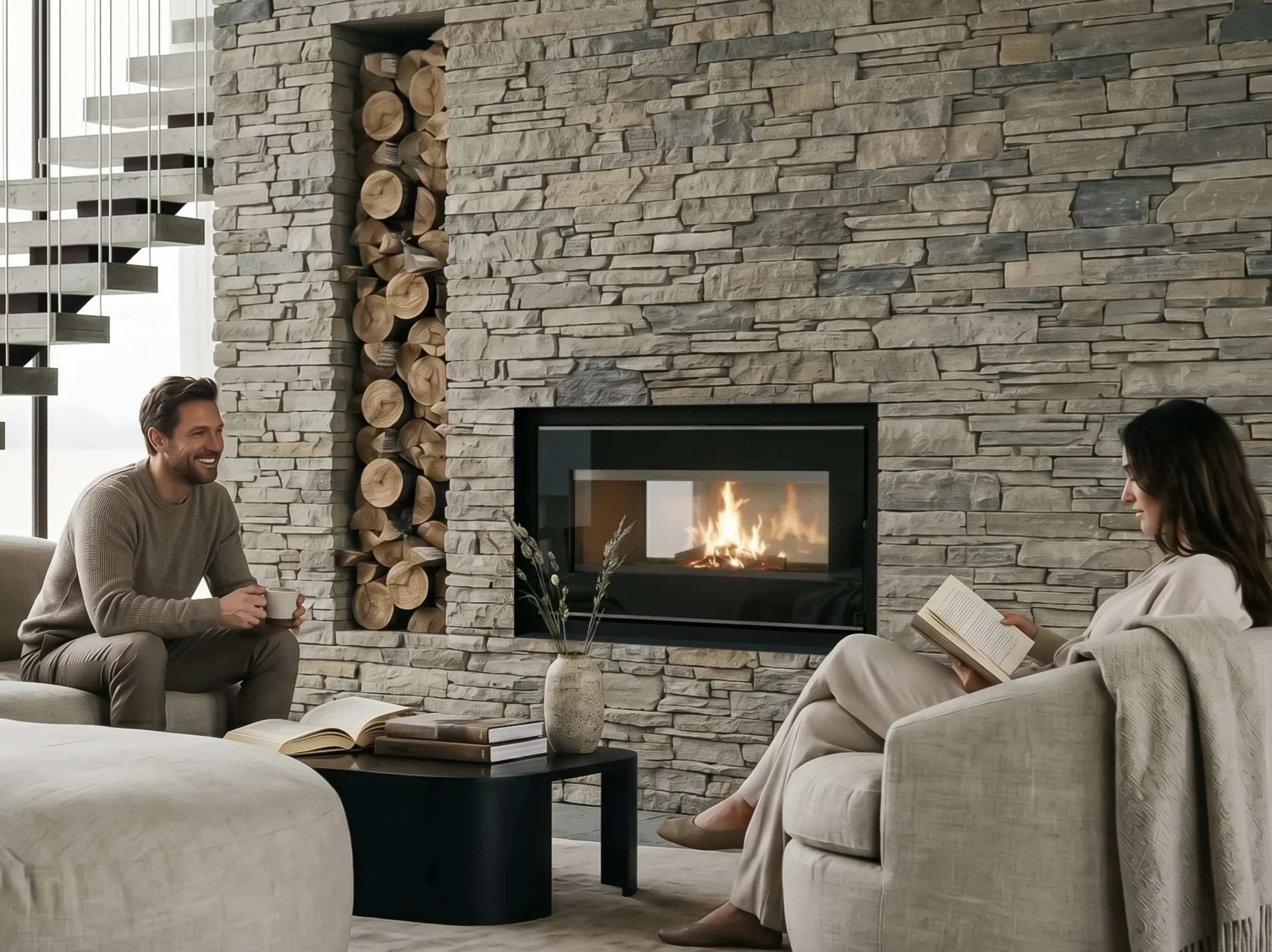 Visionline Taurus Double Sided Clean Air Fireplace