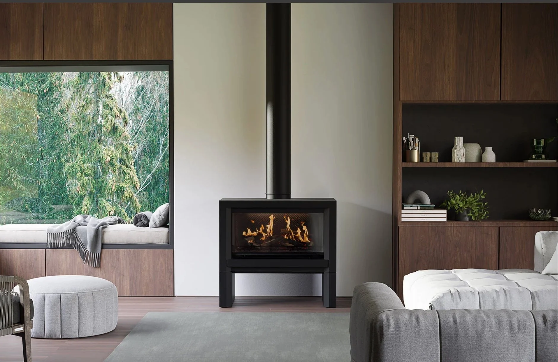 Escea Freestanding Holographic Fireplace