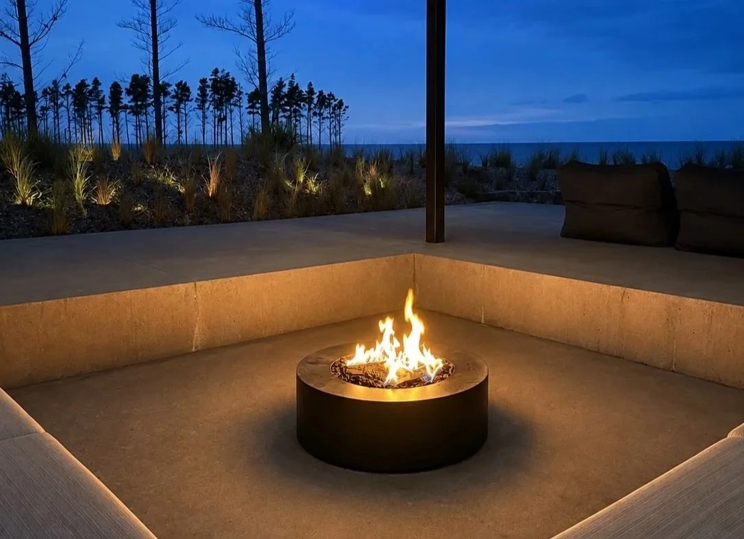 Jetmaster 1050 Wood Fireplace installed into concrete blockwork