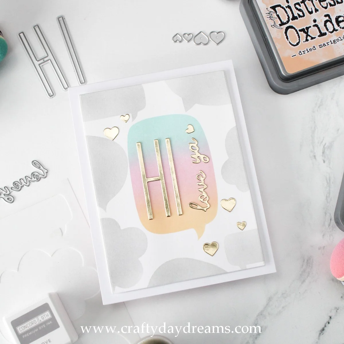 Simon Says Stamp— Talk Bubbles ‘Hi’ Card