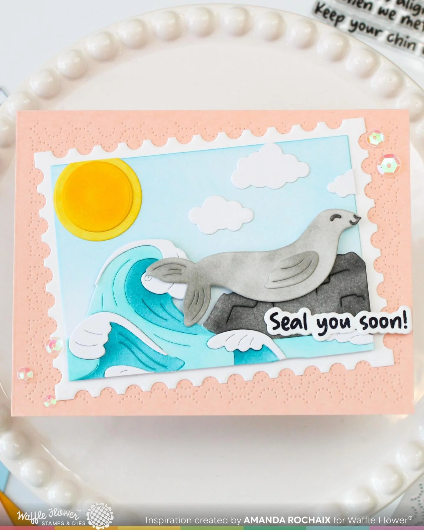 🎉🥳 Giveaway 🥳🎉
In celebrating the new Waffle Flower Under the Sea release, I&rsquo;ve partnered with @waffleflowercrafts to give 1 lucky winner a $20 gift certificate to waffleflower.com!

I had so much fun making this seal card, it made me feel 