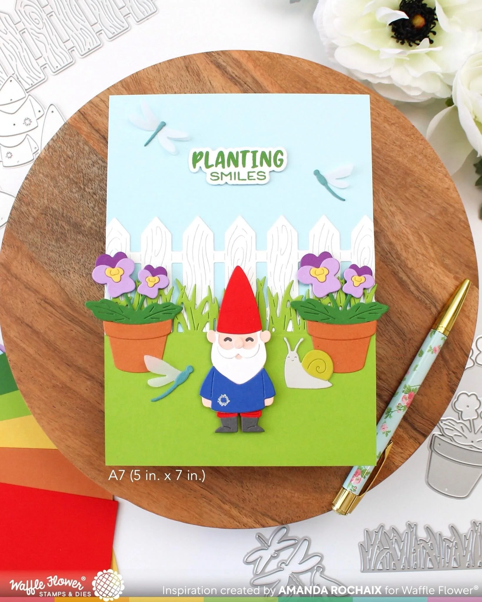 Today&rsquo;s day 2 of sneaks for the Green Thumb release @waffleflowercrafts 🪏🪴

I know there will one very happy person in my life with the release of the Happy Gnomes die 👀. My mother-in-law is a big time gnome lover, so when I saw this set I g