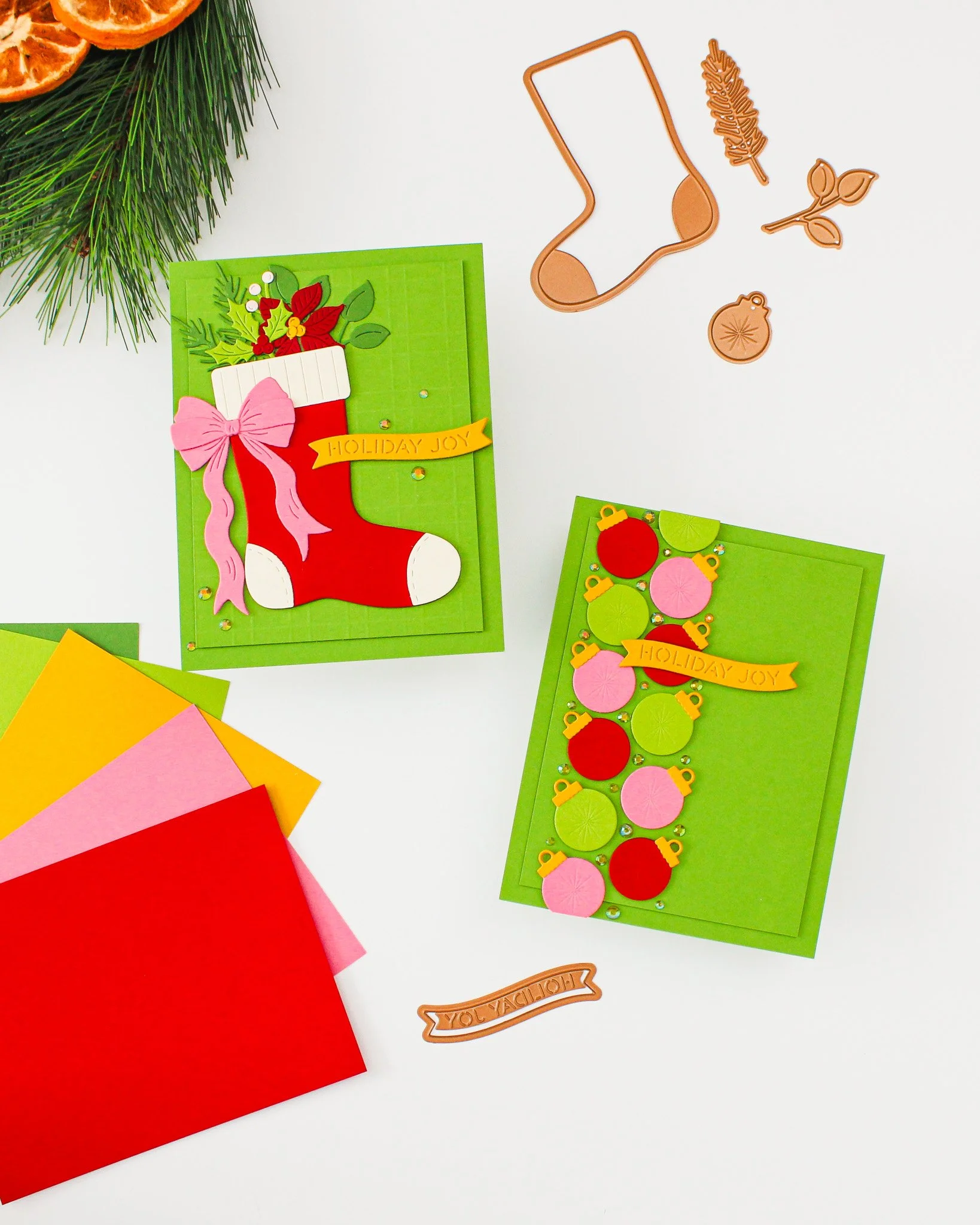 Spellbinders—Old-Fashioned Christmas Stocking Two Ways!